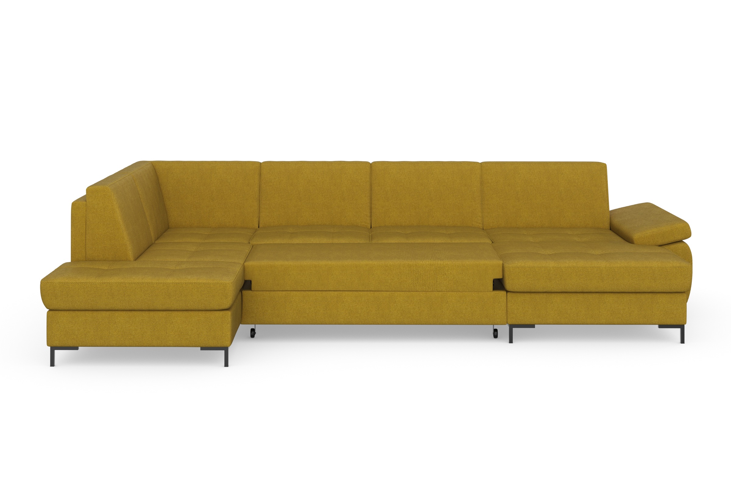 DOMO collection Wohnlandschaft »Capelo U-Form«, mit Armteilverstellung, wahlweise mit Bettfunktion, Federkern