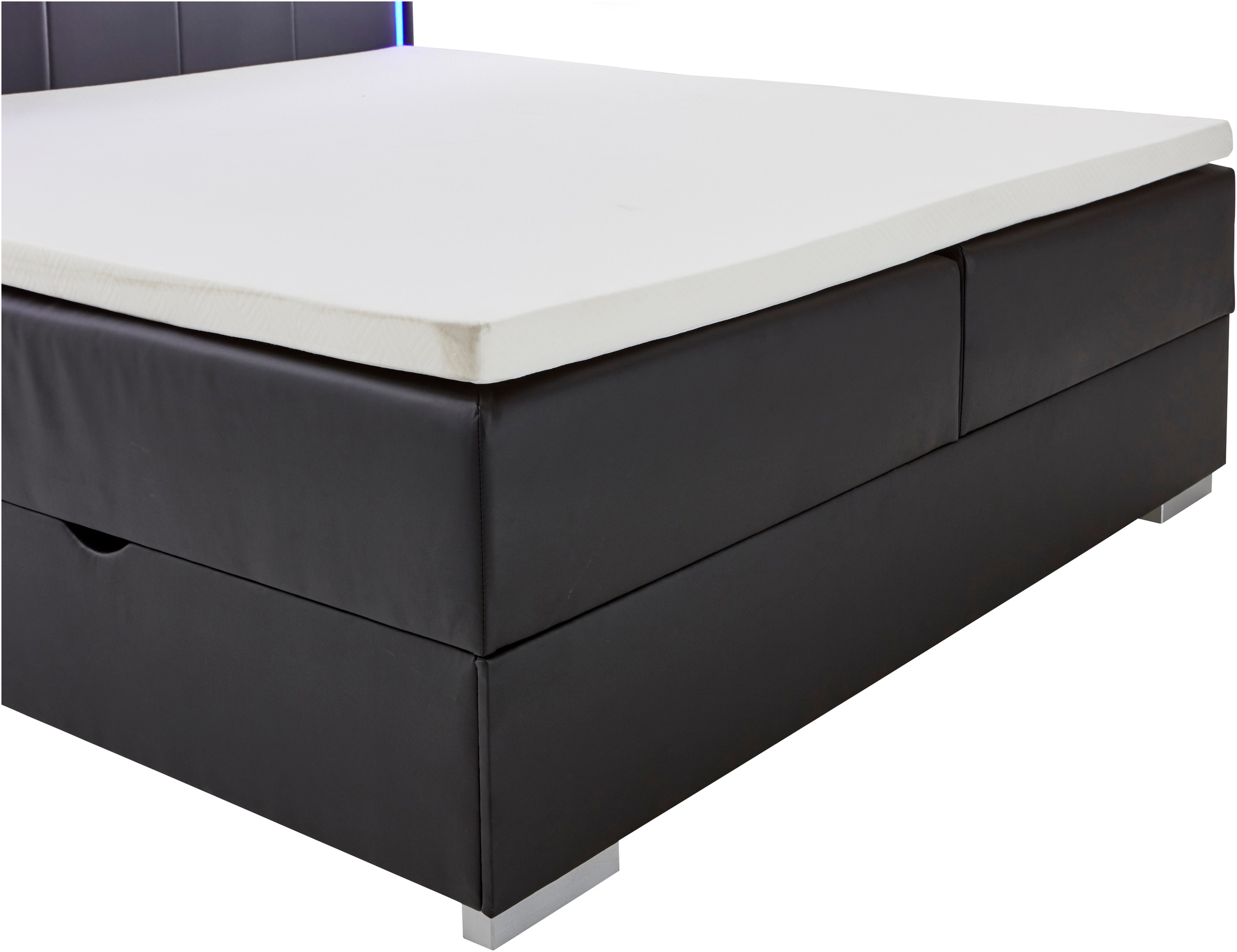 meise.möbel Boxbett »Colorado«, inkl. LED-Beleuchtung im Kopfteil, Bettkasten und Topper