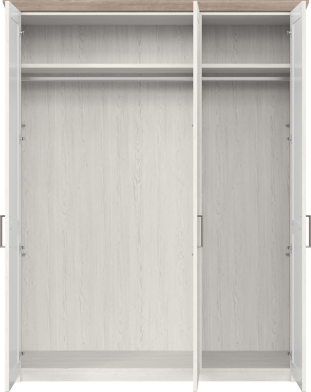 set one by Musterring Kleiderschrank »York Schlafen«, (1 St.), mit Holztüren und Kranz in Eiche, versch. Breiten, Höhe 207 x T60cm