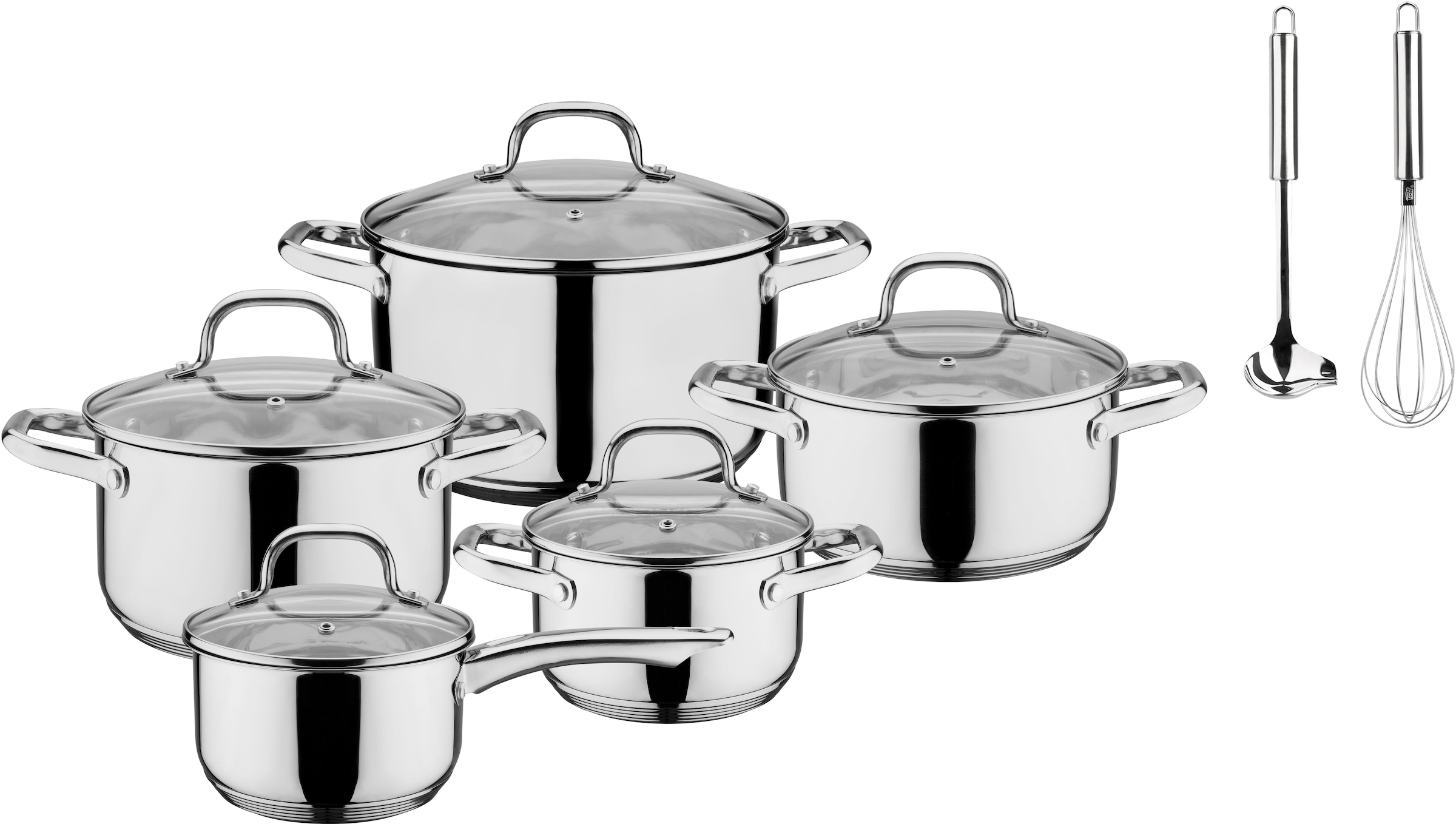 GSW Topf-Set "Trentino" Set, je 1 Fleischtopf 16/20/24 cm, 1x Kasserolle 16 günstig online kaufen