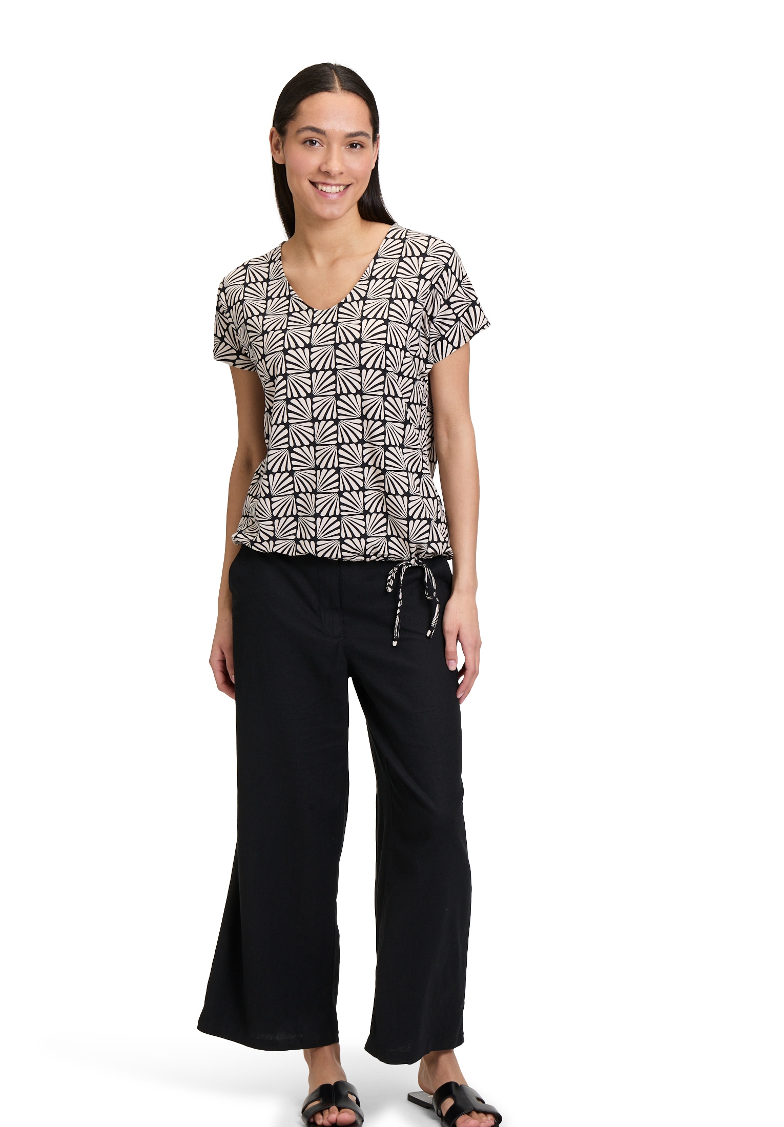 Betty Barclay Kurzarmshirt »Betty Barclay Printshirt mit Tunnelzug«, (1 tlg.), Form