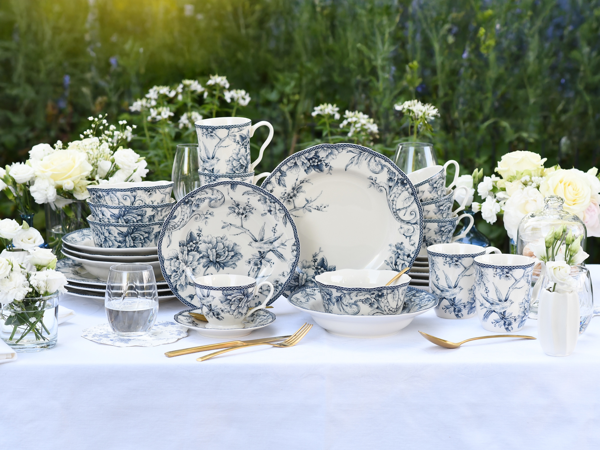 CreaTable Kombiservice »Adelaide, Service 20-tlg.« Nostalgischer Vintage Dekor, Elegante Form