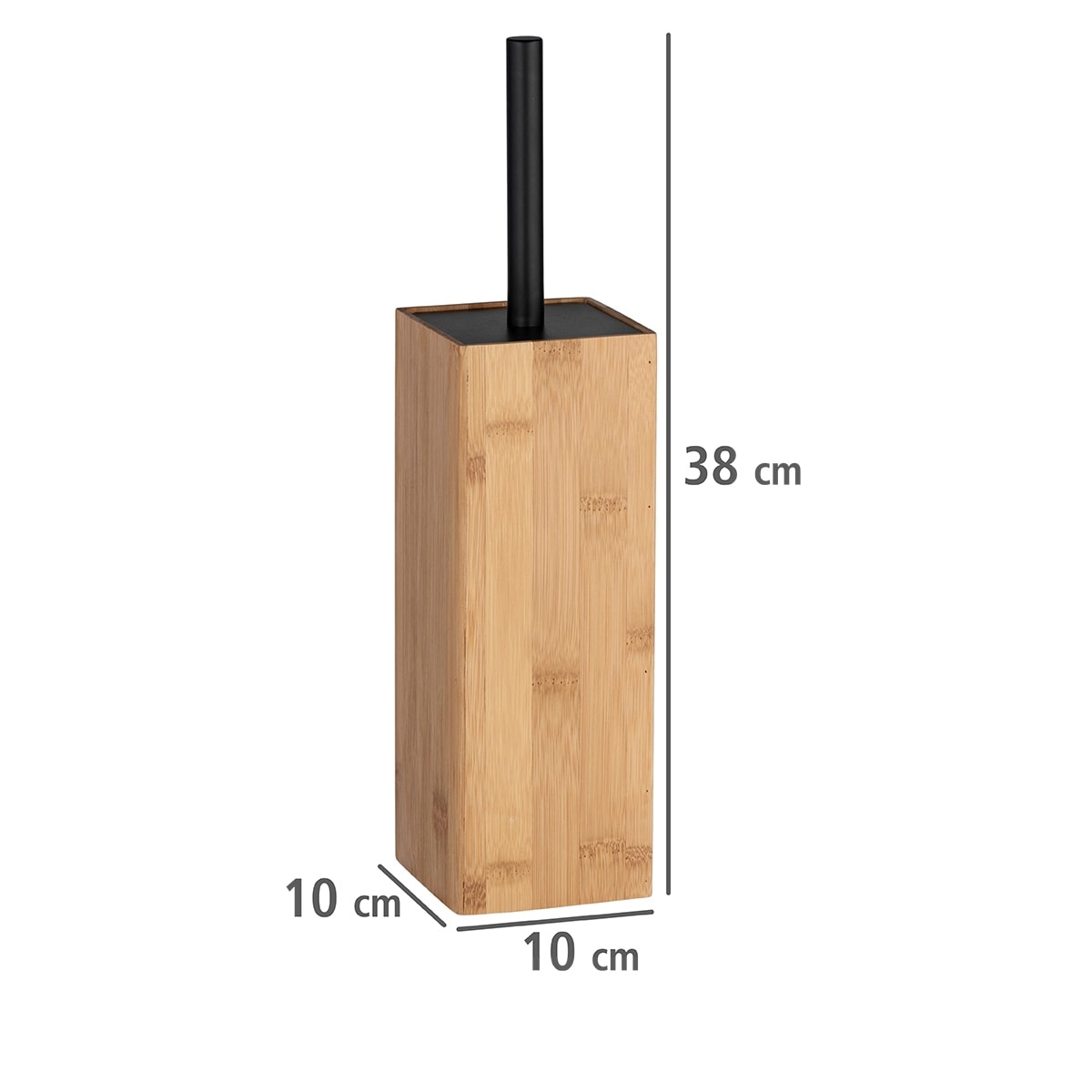 WENKO WC-Garnitur »Padua«, 1 St., aus Bambus-Polyester-Metall, Bambus