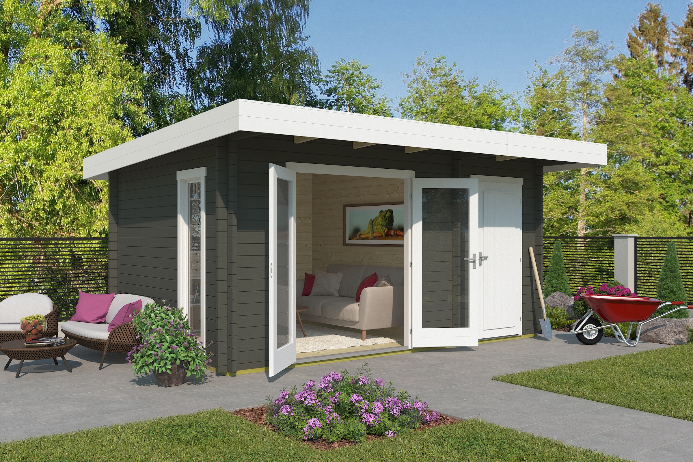 Nordic Holz Gartenhaus "CHAMELEON 44" günstig online kaufen