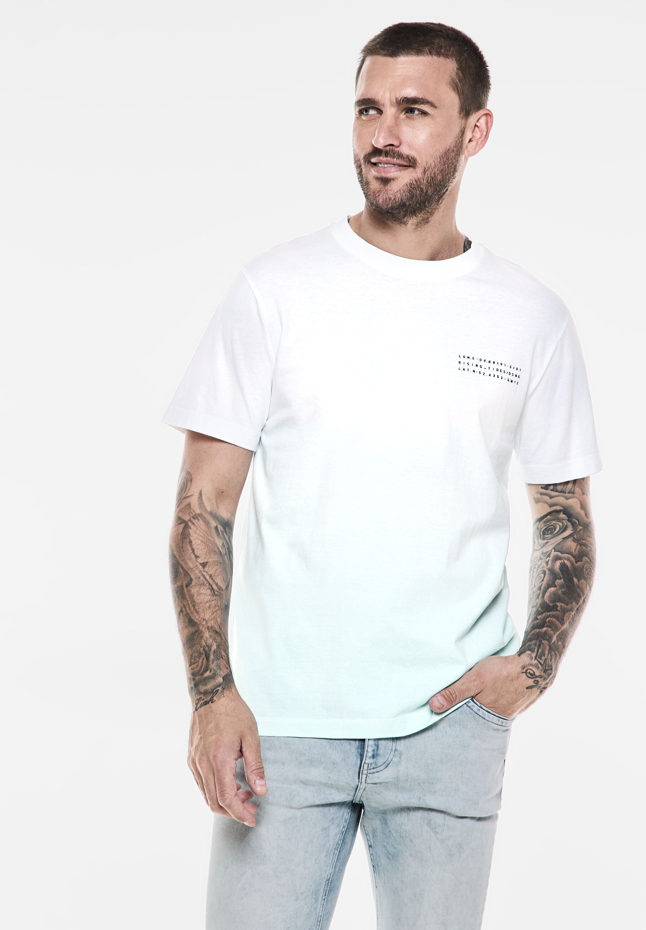 STREET ONE MEN T-Shirt, mit Wording günstig online kaufen