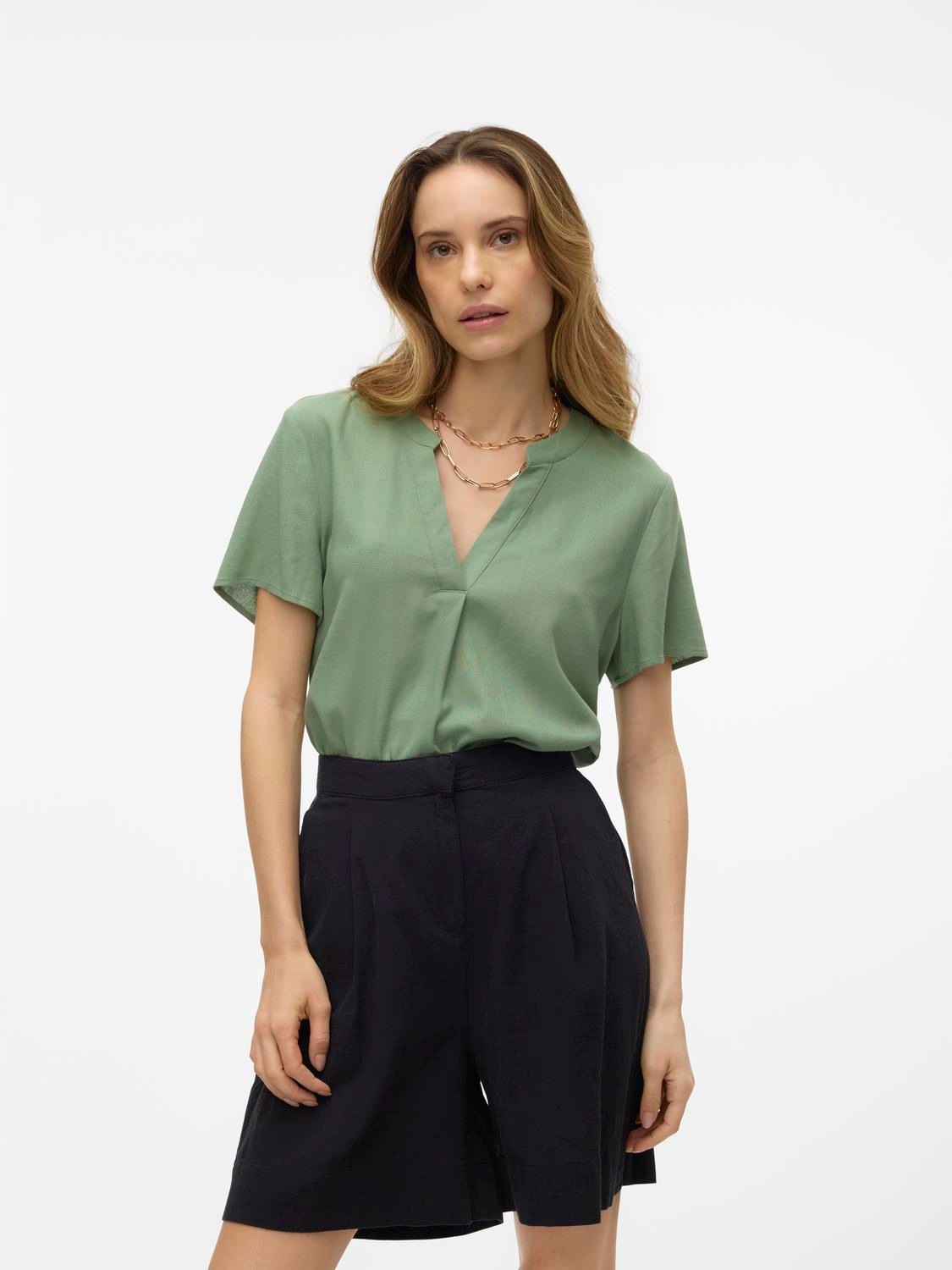 Vero Moda Palaidinė »VMMYMILO SS V-NECK Marškinė...