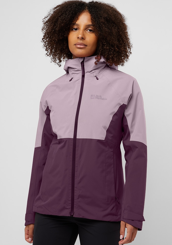 Jack Wolfskin 3-in-1-Funktionsjacke "GLAABACH 3IN1 JKT W", mit Kapuze