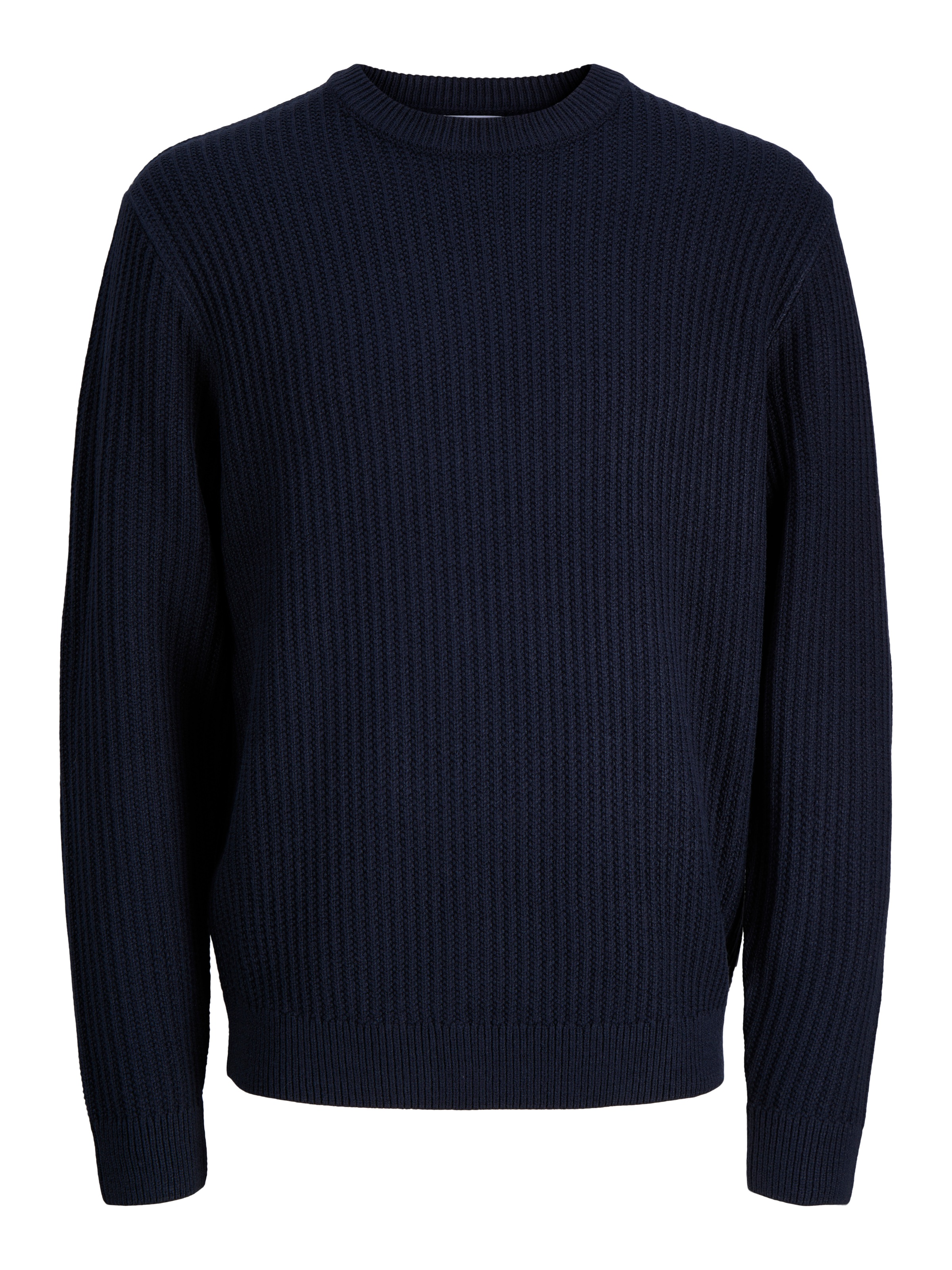 Jack & Jones PlusSize Rundhalspullover »JJSAGE KNIT CREW NECK PLS« Materialmix, locker geschnitten