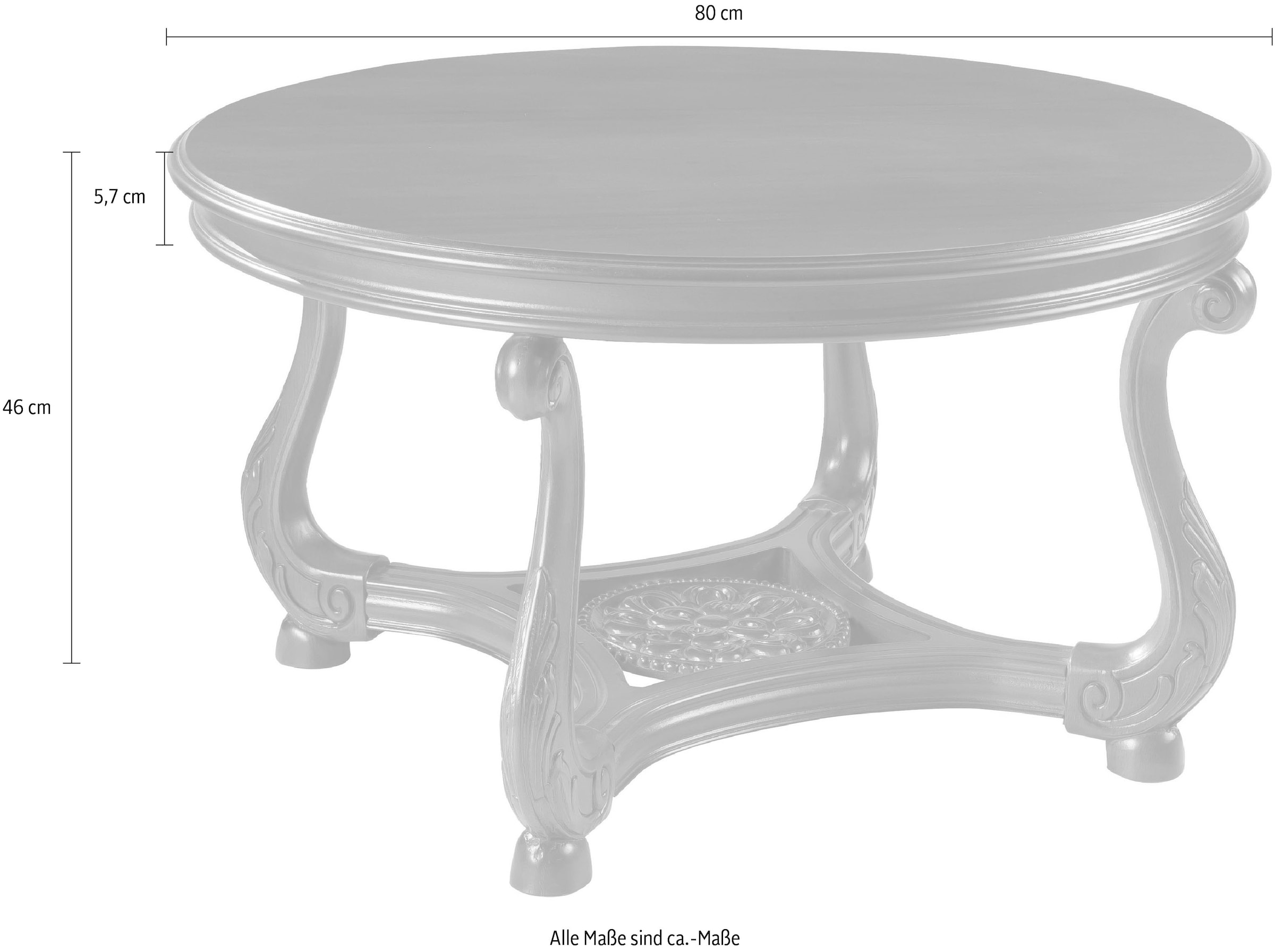 Home affaire Beistelltisch »Tische Tintoretto«, Breite 80 cm