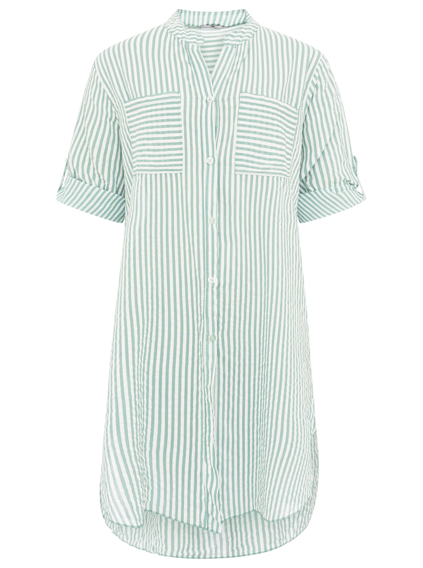 Zwillingsherz Longbluse ""Kida"" One Size, Streifen, Knopfleiste, Brusttasc günstig online kaufen