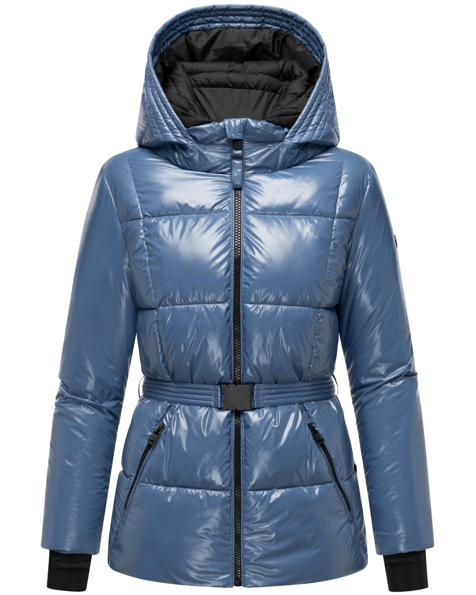 Navahoo Steppjacke "Eisglanz 14" mit Kapuze Glänzende Damen Winterjacke mit günstig online kaufen