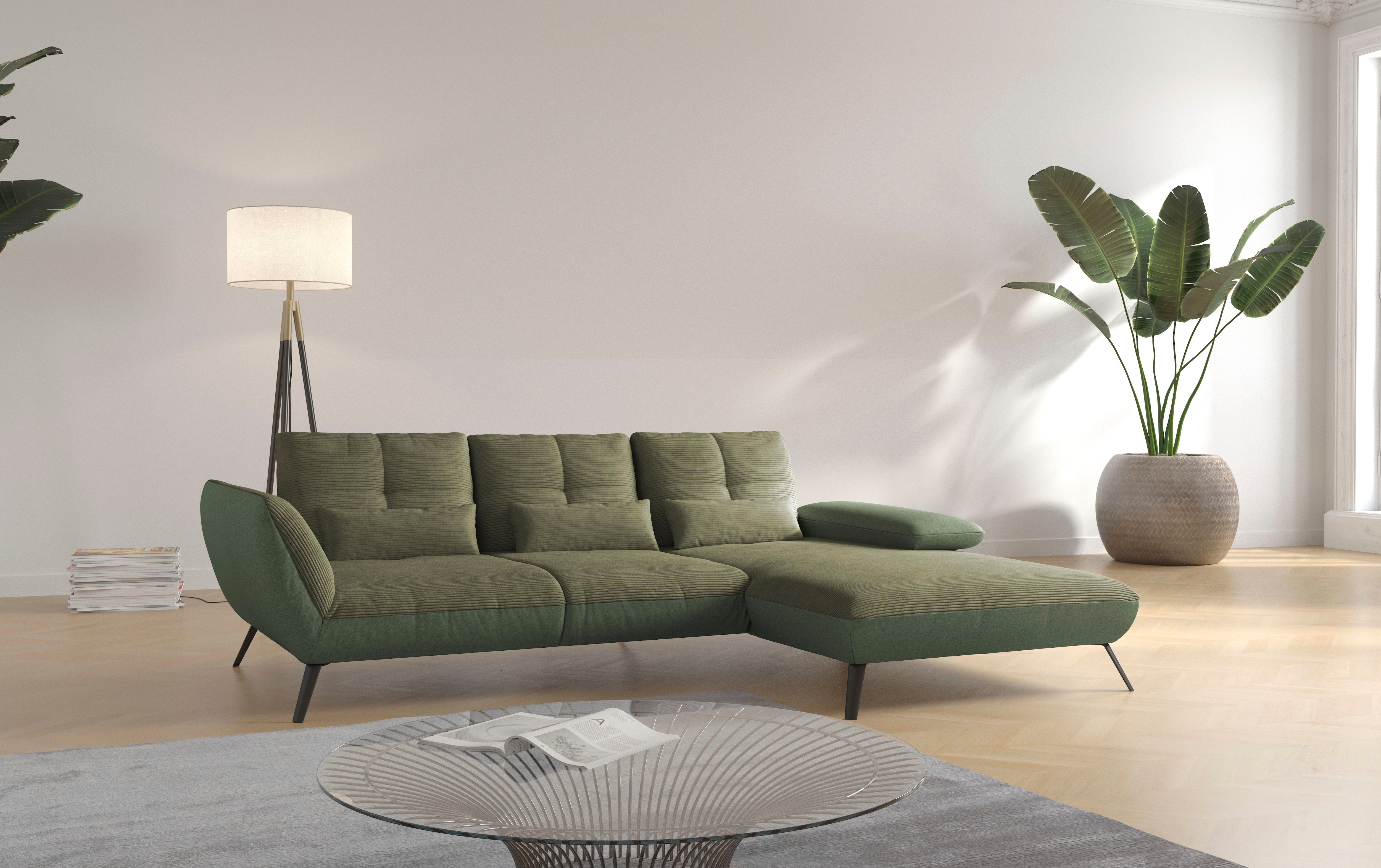 OTTO home Ecksofa "Mikado L-Form" inkl. Sitztiefenverstellung und Armteilverstellung