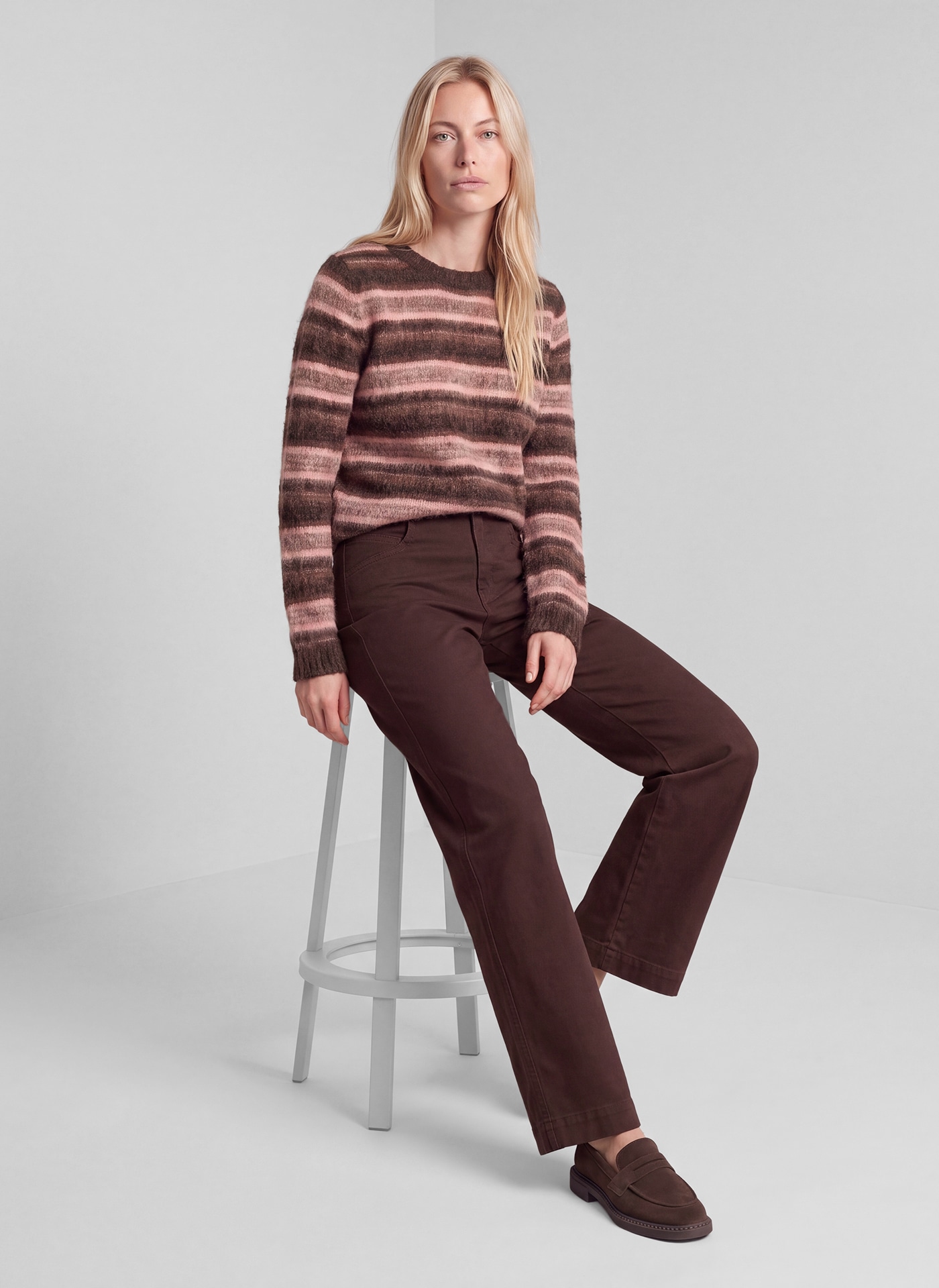 Rabe Wollpullover Langarm im Streifenlook / mit Wolle
