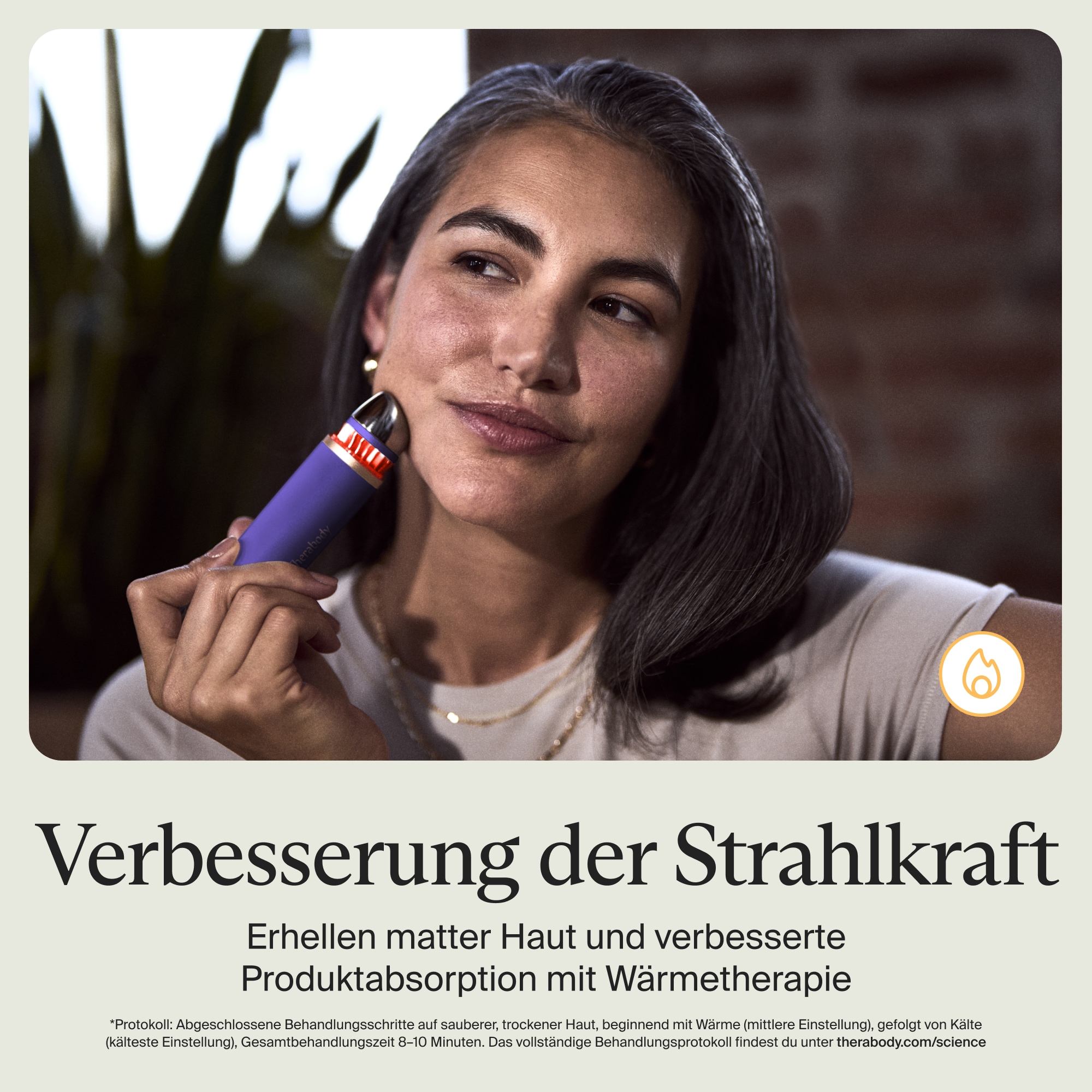 Therabody Anti-Aging-Gerät »Theraface Depuffing Wand Kälte- und Wärmebehandlungen für das Gesicht«, Verbessert die Strahlkraft, reduziert Augenringe und Schwellungen
