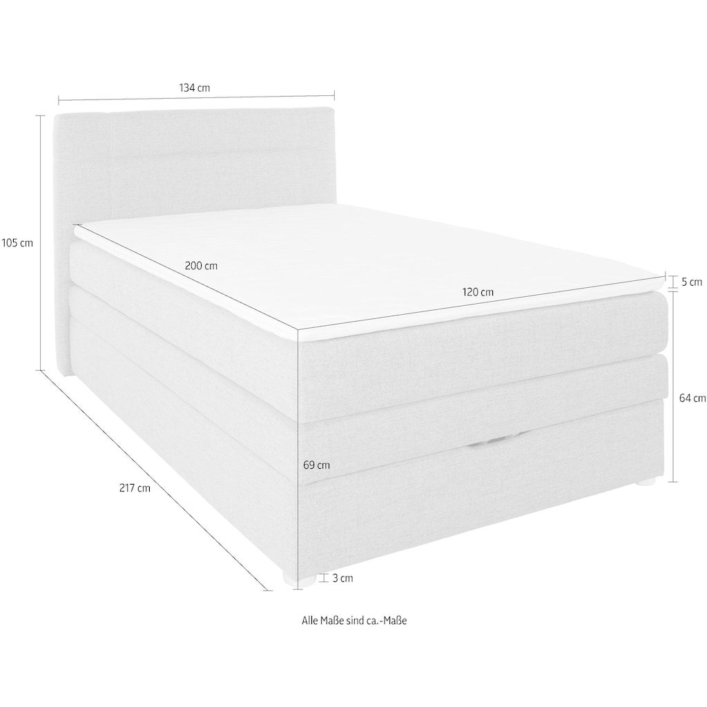 Jockenhöfer Gruppe Boxspringbett »Carmen«, mit Bettkasten und Topper