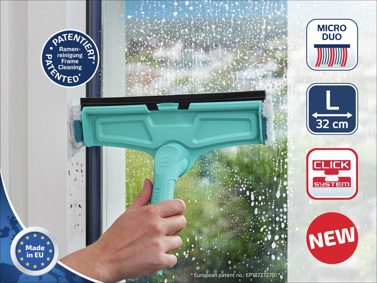Leifheit Fensterreiniger »Fenster- & Rahmenwischer 4in1«