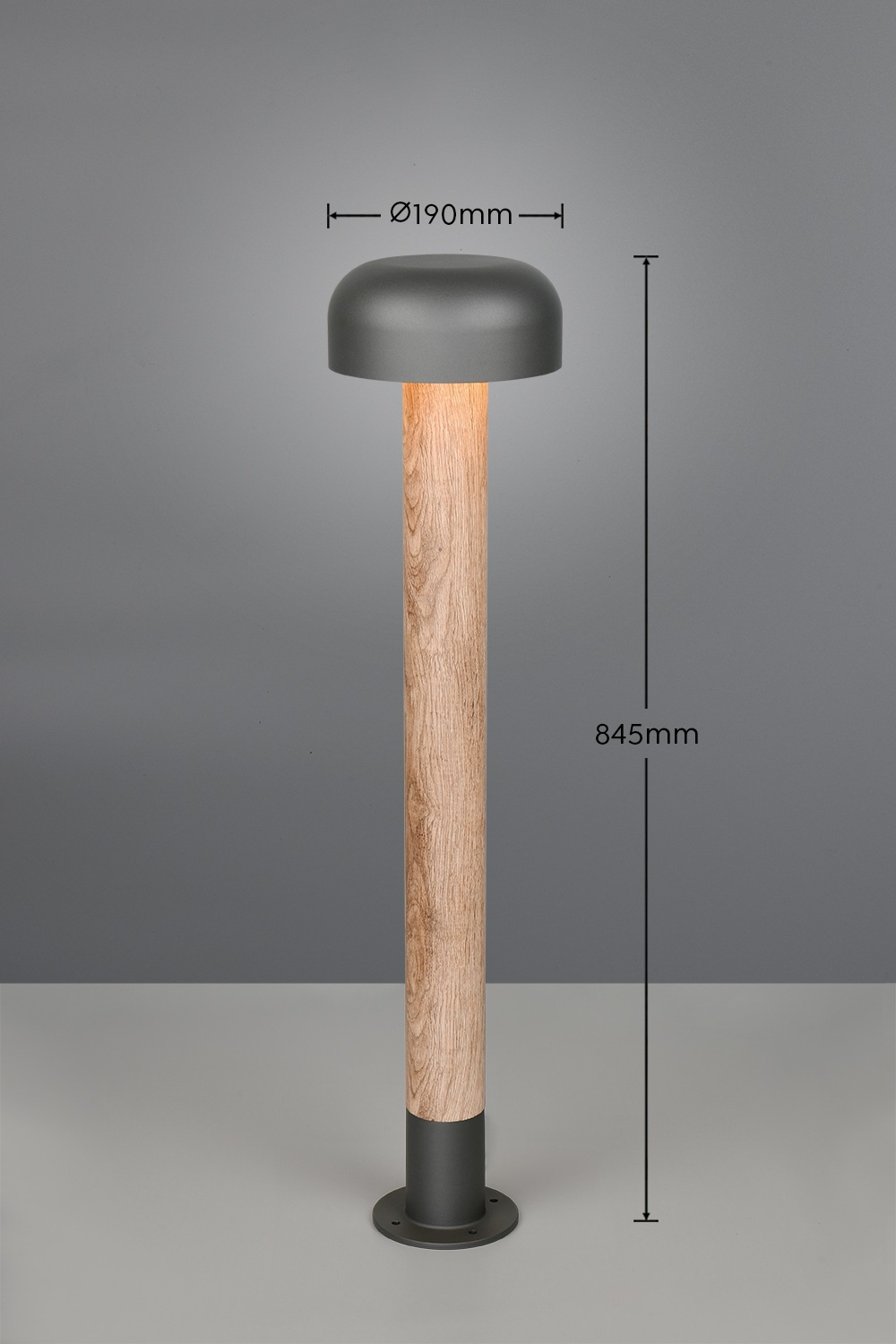 TRIO Leuchten Außen-Stehlampe »FRASER, Outdoor Stehleuchte Höhe 85cm, exkl 1x E27 max 10W, IP54«, 1 flammig, Leuchtmittel E27 | Leuchtmittel wechselbar, Stehlampe Garten Terrasse, Ø 19cm Höhe 85cm, wechselbares Leuchtmittel