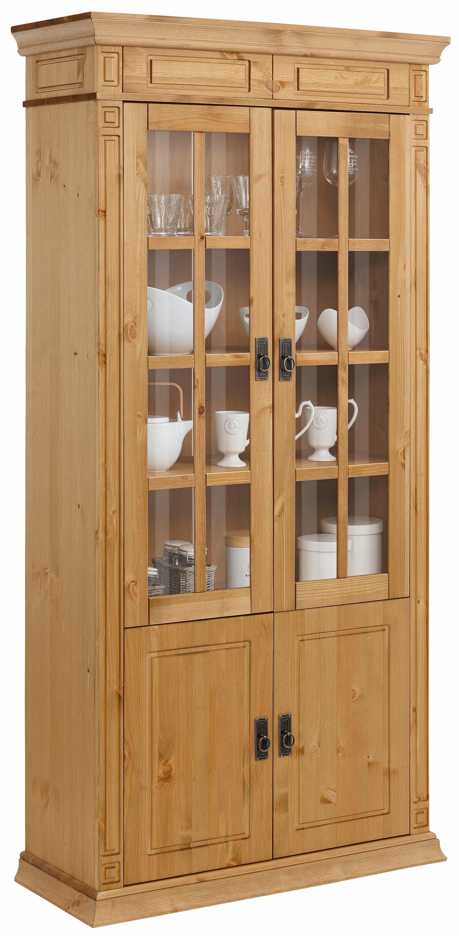 Home affaire Vitrine »Anabel«, aus massiver Kiefer, Breite 110 cm | BAUR