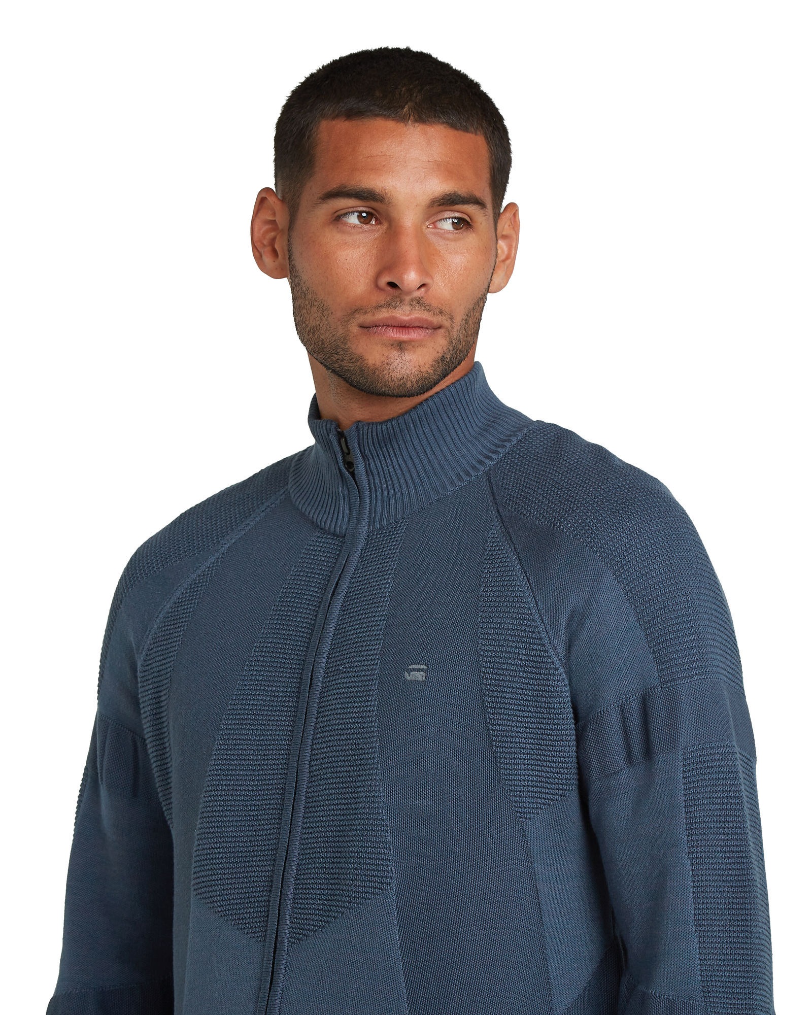 G-star 3D Biker Full Zip Sweater Blue XS 3
