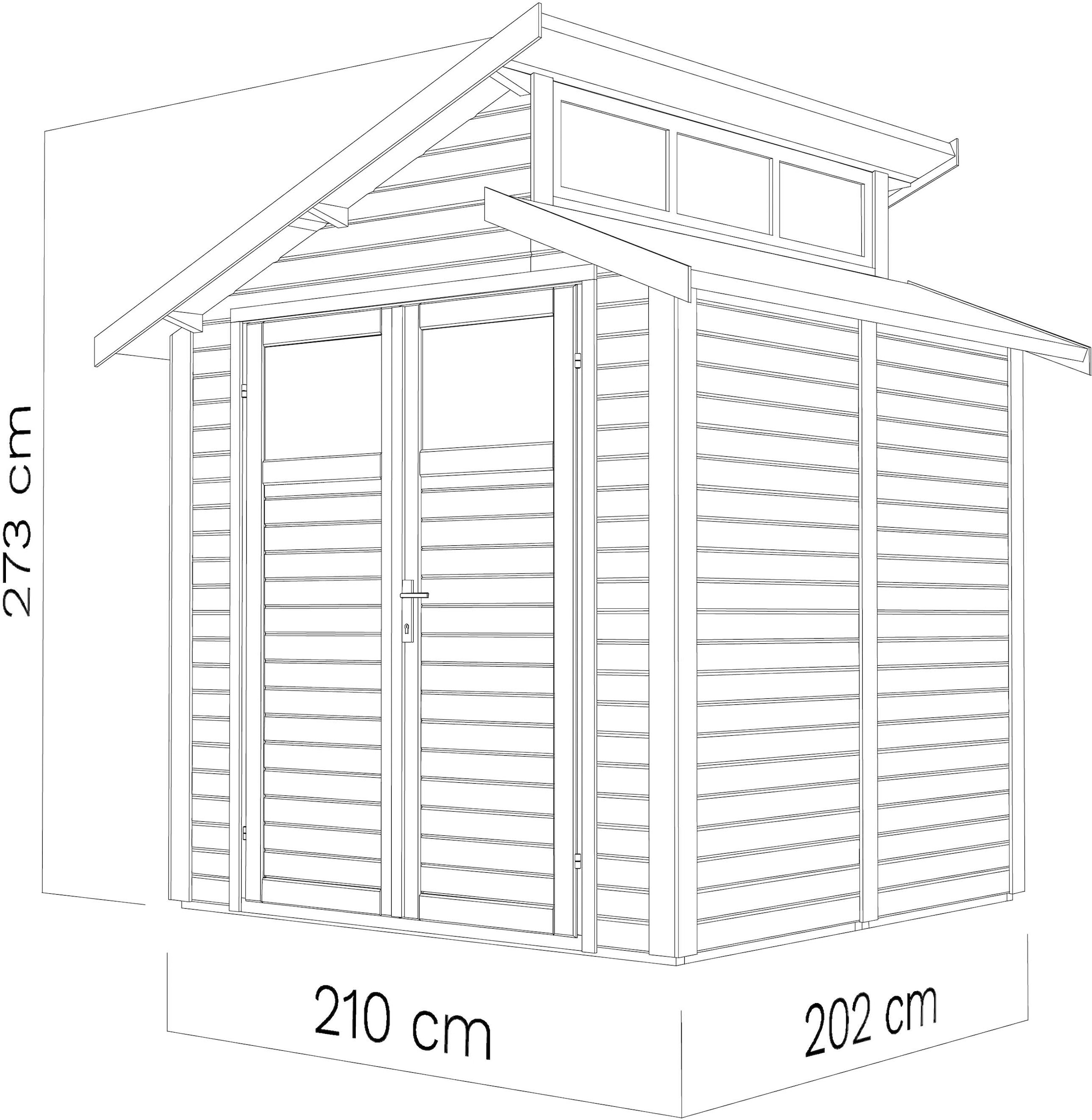 BERTILO Gartenhaus »Studio Basic, in verschiedenen Farben«