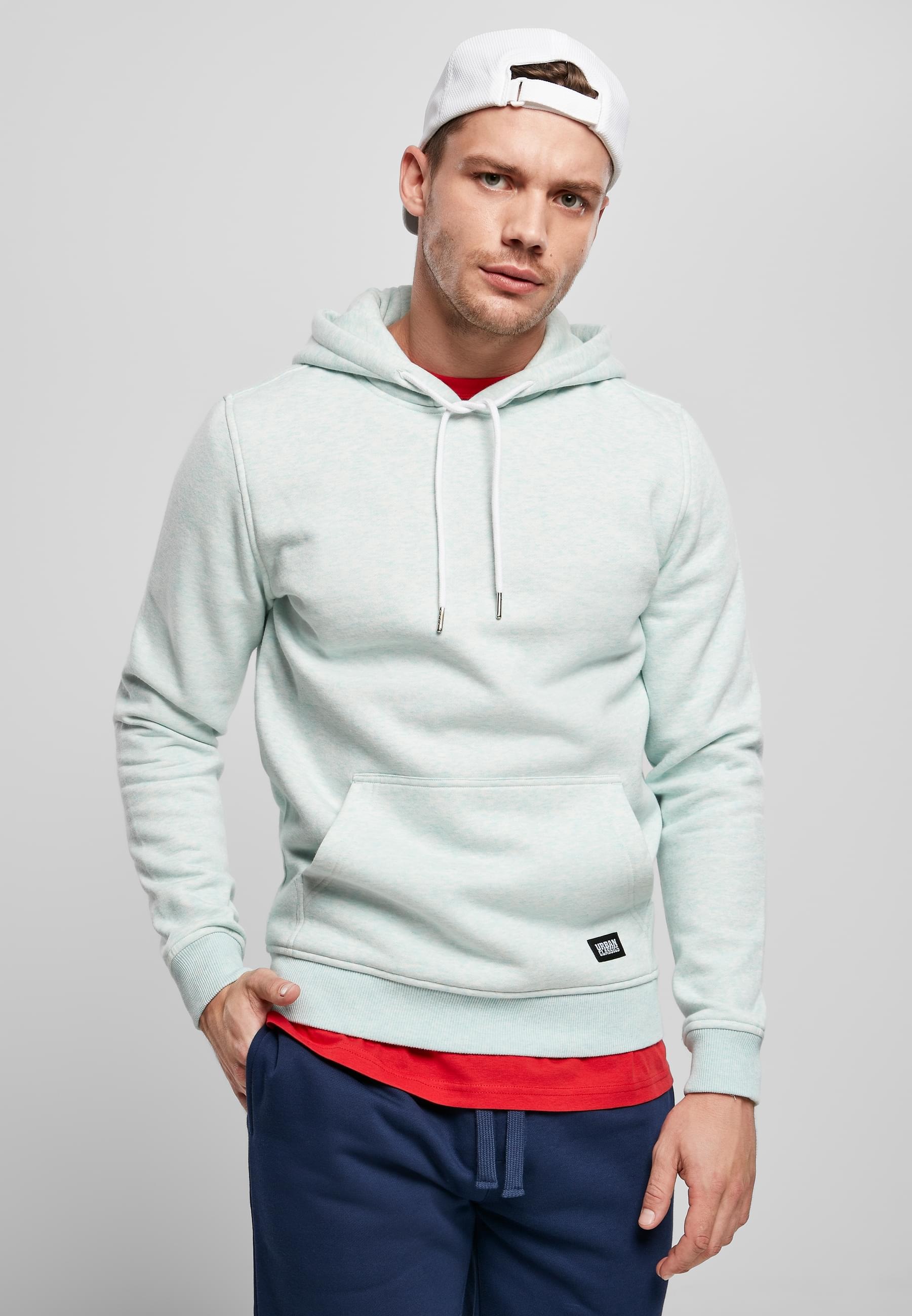 URBAN CLASSICS Sweatshirt »Urban Classics Herren Basic Melange Hoody«, (1 tlg.)