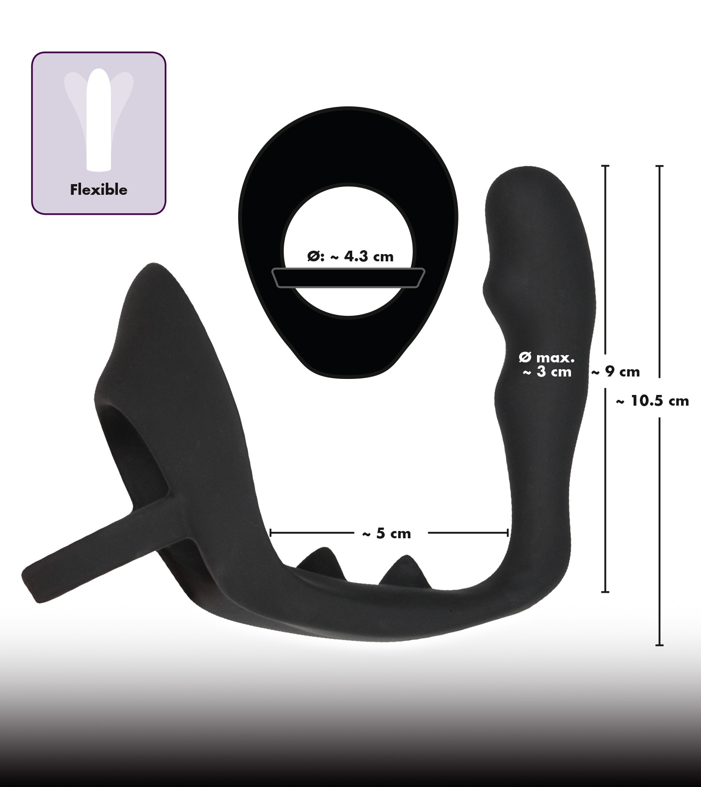 BLACK VELVETS Penisring »Penisring mit Plug Ring & plug«