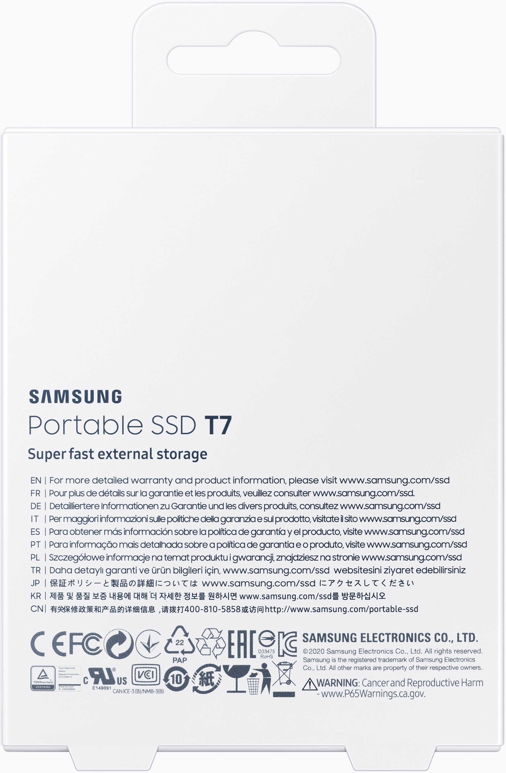 Samsung externe SSD »Portable SSD T7«, Anschluss USB 3.1-USB 3.2