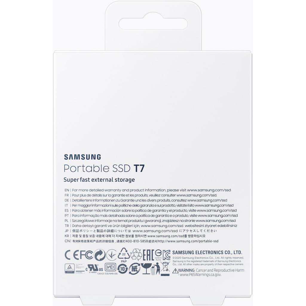 Samsung externe SSD »Portable SSD T7«, Anschluss USB 3.1-USB 3.2