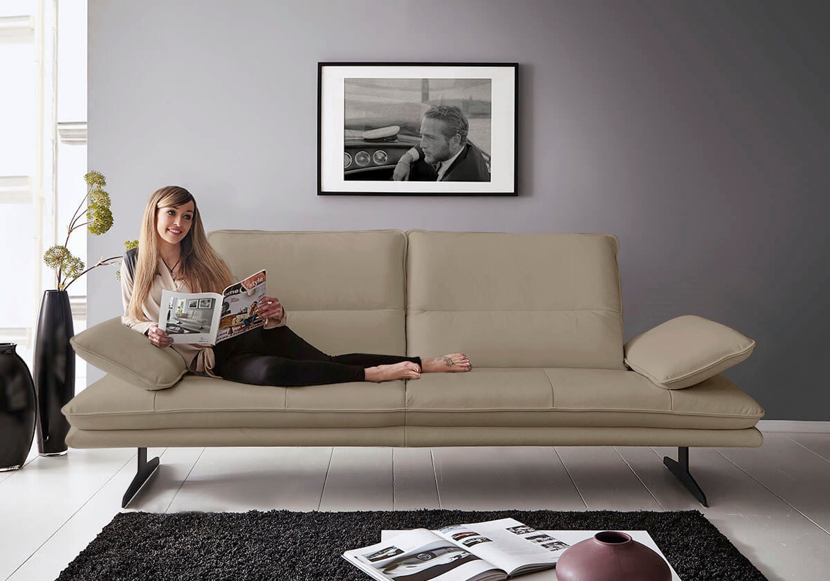 W.SCHILLIG 2,5-Sitzer "broadway, Designsofa mit tollem Sitzkomfort" Sitztiefenverstellung, Kopfteil- & Seitenteilverstellung, Breite 236cm