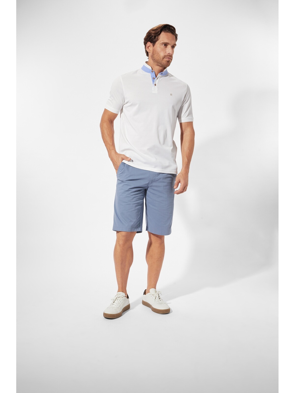 T-Shirt BABISTA "Poloshirt GEREN", Herren, Gr. L, weiß, Obermaterial: 100% Baumwolle CO., Shirts T-Shirt 3