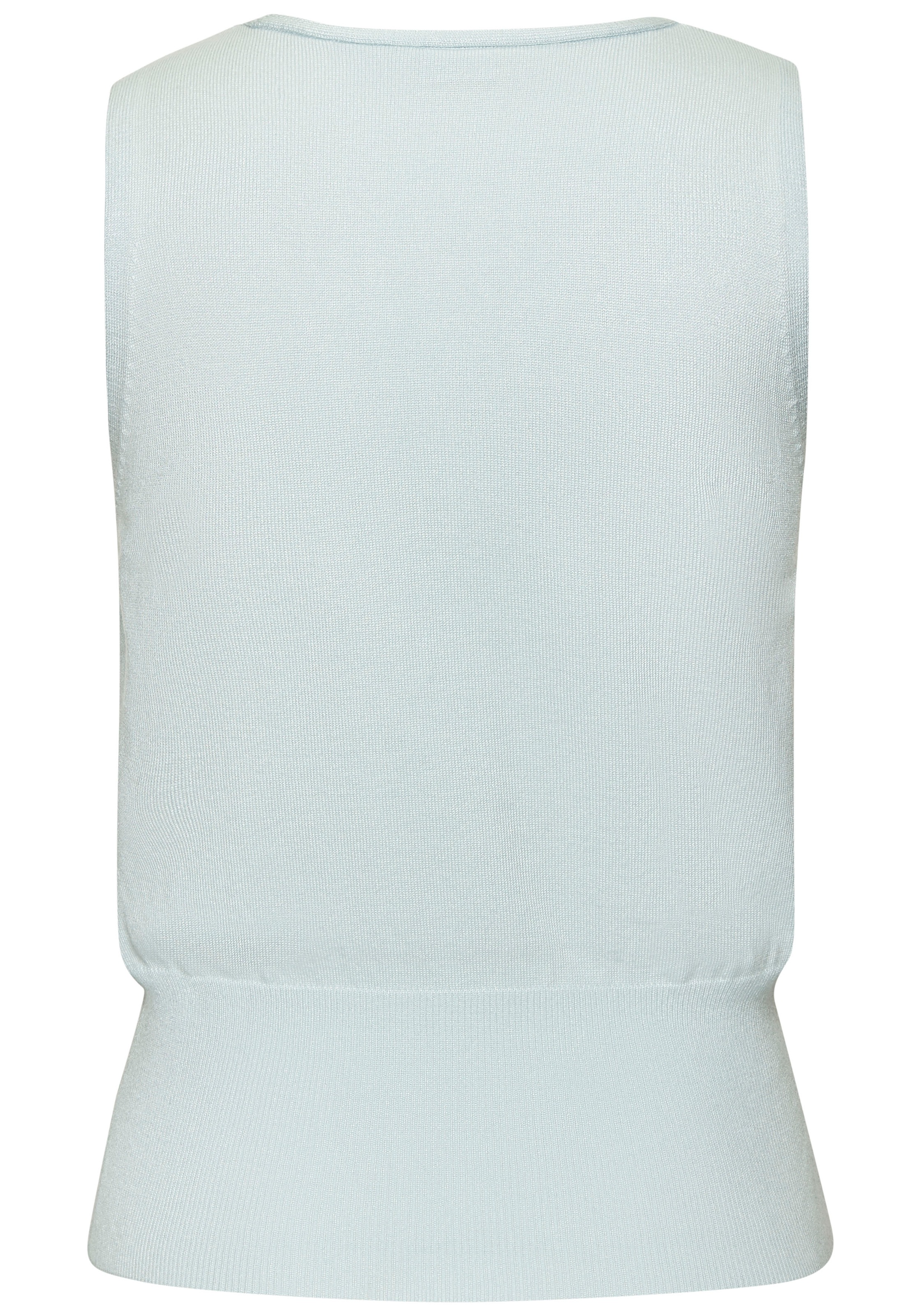 Stricktop LASCANA, Damen, Gr. 36/38, blau (hellblau), Feinstrick, Obermaterial: 70% Viskose, 30% Polyamid, unifarben, figurbetont normal, V-Ausschnitt, Tops Stricktop, mit figurschmeichelndem Strickmuster, figurbetonte Passform 3