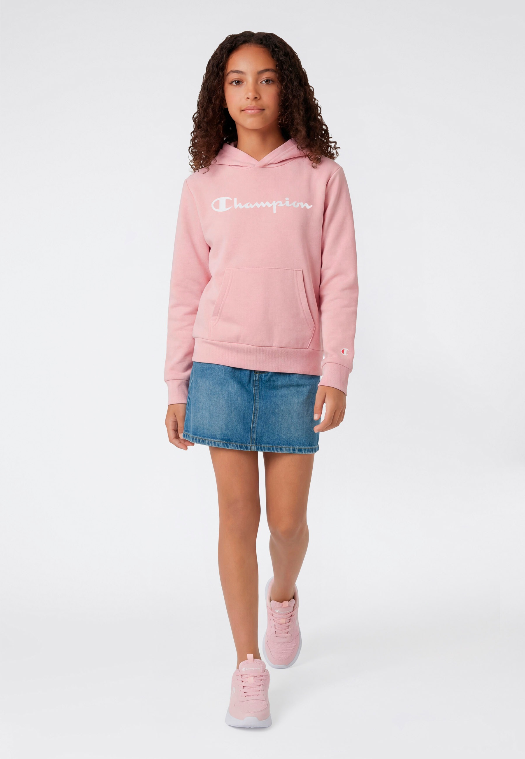 Champion Kapuzensweatshirt »ICONS CONTRAST Terry Hoodie«, für Kinder, sportlicher Stil, aus Baumwolle und Polyester
