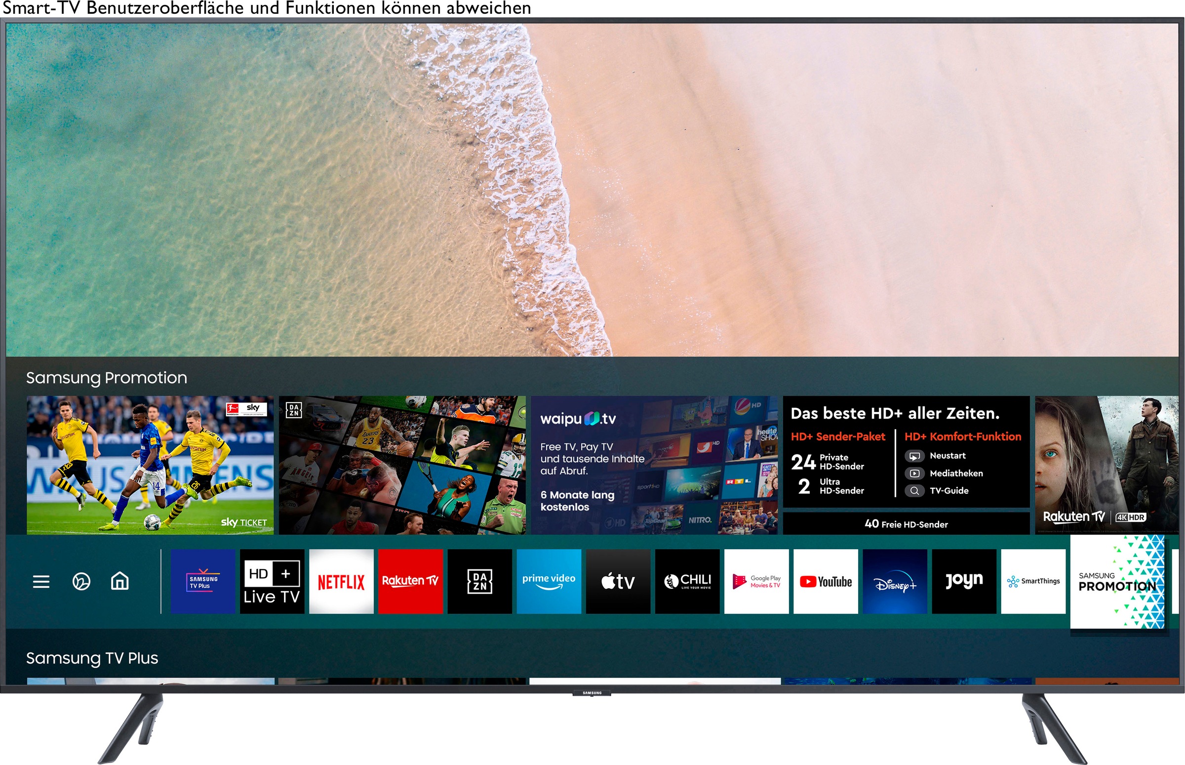 Samsung Gu65tu7199u Led Fernseher 163 Cm 65 Zoll 4k Ultra Hd Smart Tv Baur