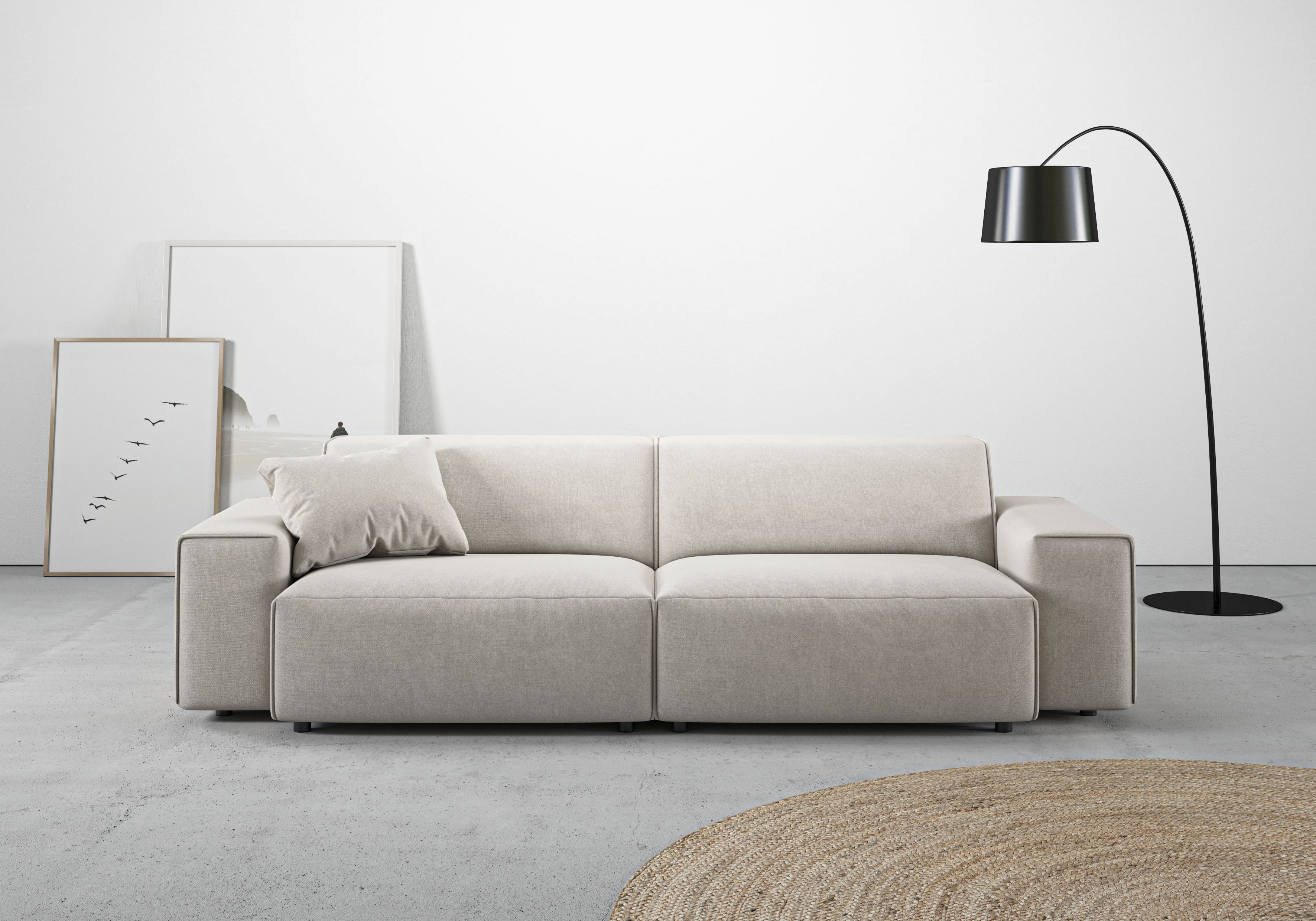 Home affaire Big-Sofa "Glimminge auch in Breitcord, Feincord + Easy care-Bezug," besondere Kedernähte Zierkissen