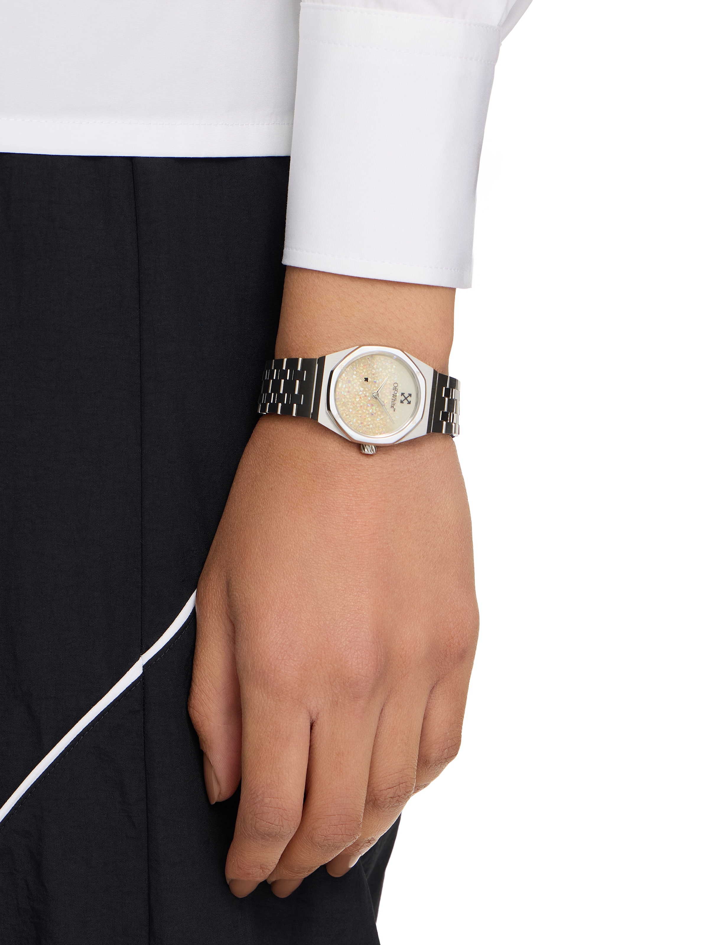 OFF-WHITE Quarzuhr »DUST« Armbanduhr, Damenuhr, Edelstahlarmband, analog