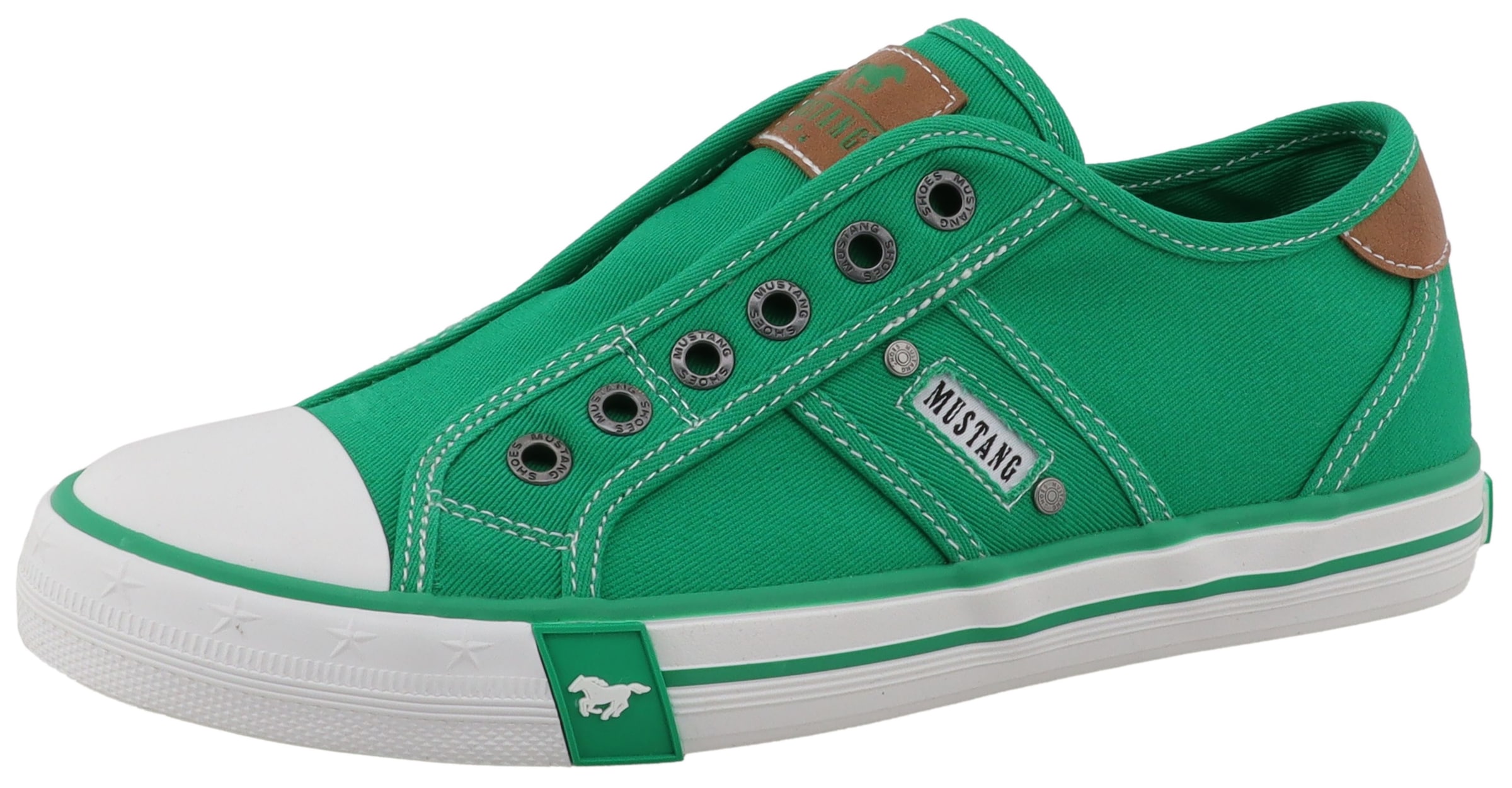 Mustang Shoes Slip-On Sneaker »Winona«  Slipper, Halbschuh mit modischen Kontrastnähten