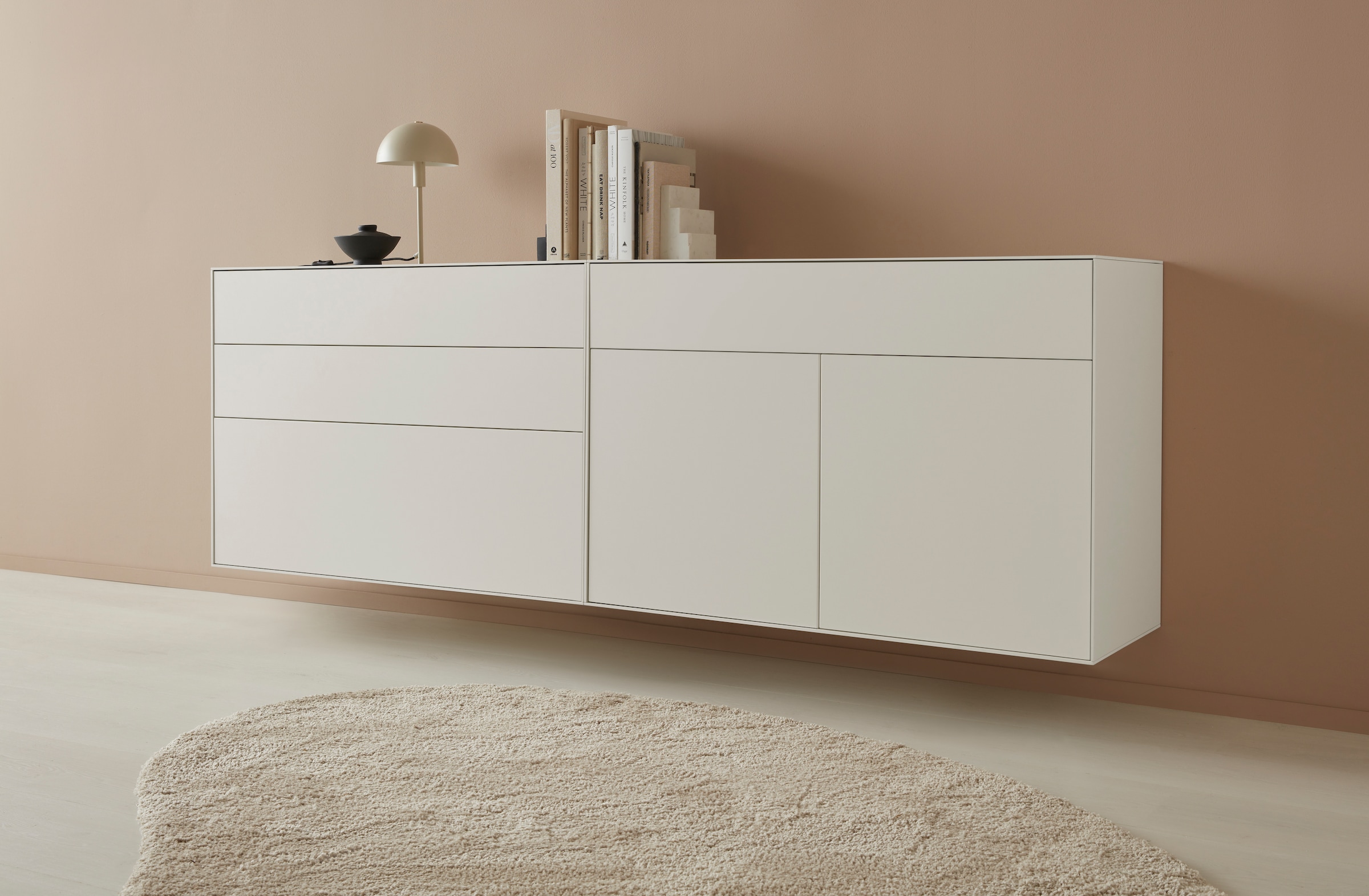 LeGer Home by Lena Gercke Sideboard "Essentials", (2 St.), Breite: 224cm, MDF lackiert, Push-to-open-Funktion