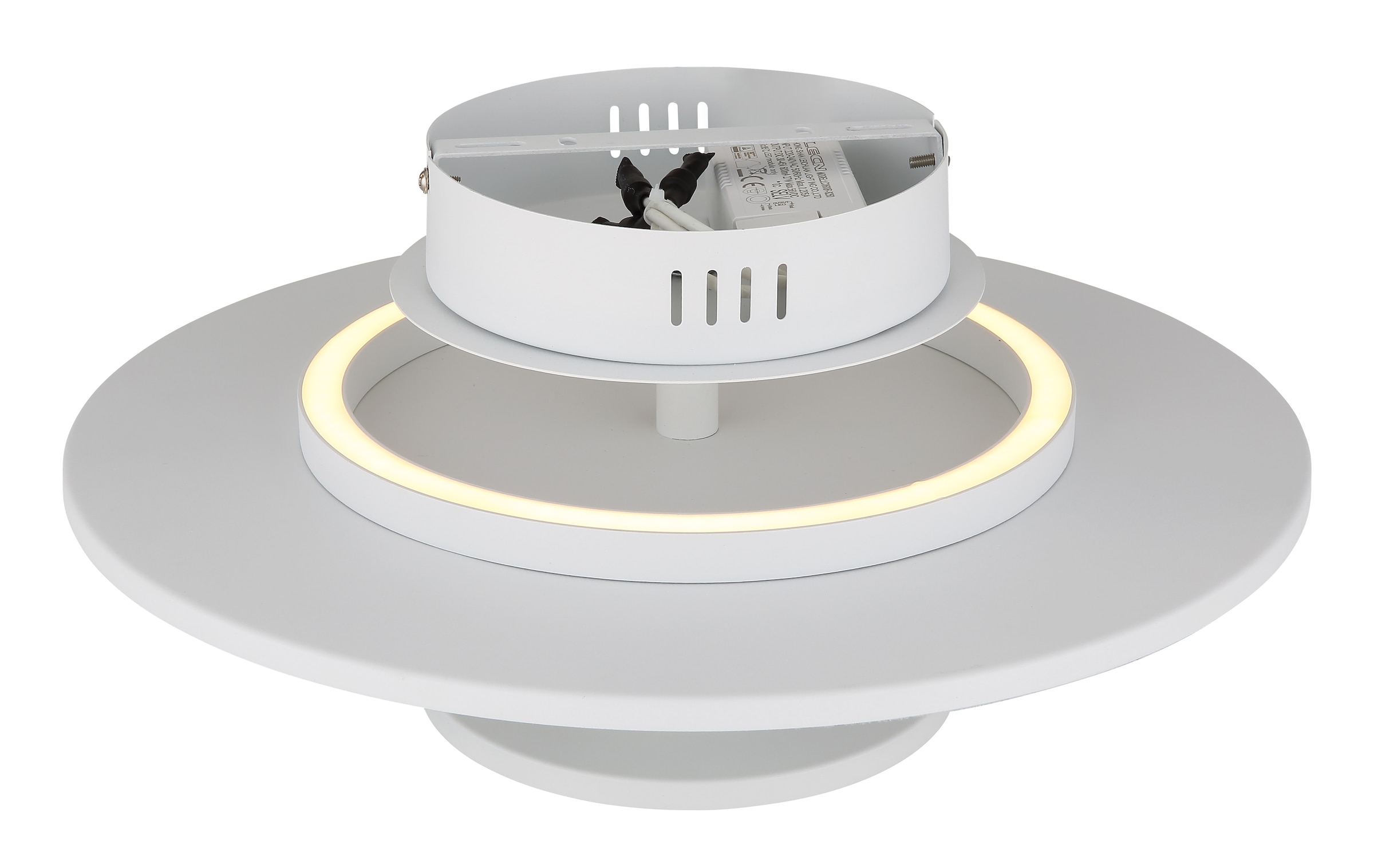 GLOBO LIGHTING LED Deckenleuchte »CARTER«, Leuchtmittel LED-Modul | LED fest integriert, Deckenlampe/3 Stufen bei Lichtschein/Wohnzimmer/weiß