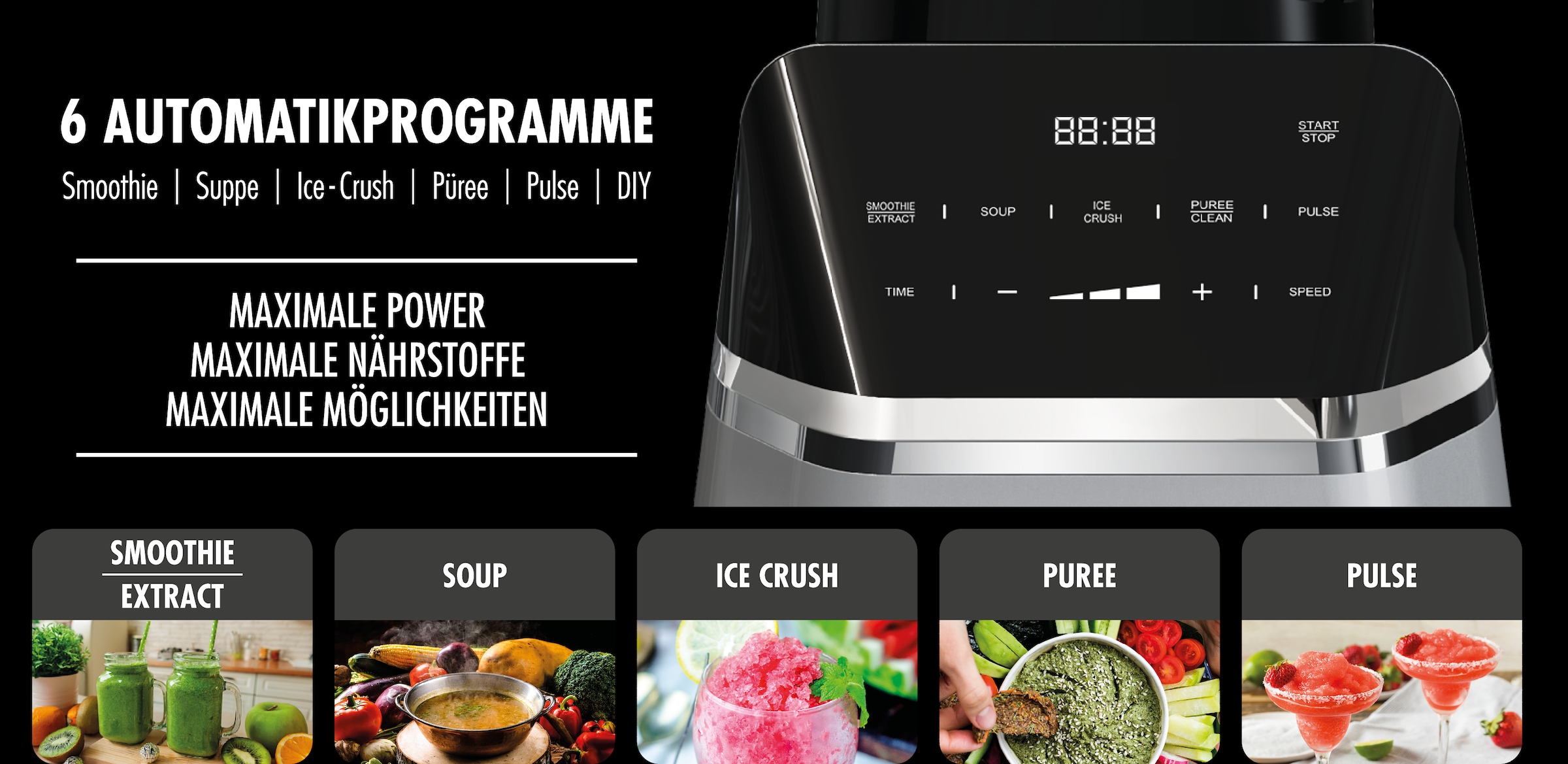Gastroback Standmixer »40987«, 2000 W, Design Multi-Power Mix & Soup