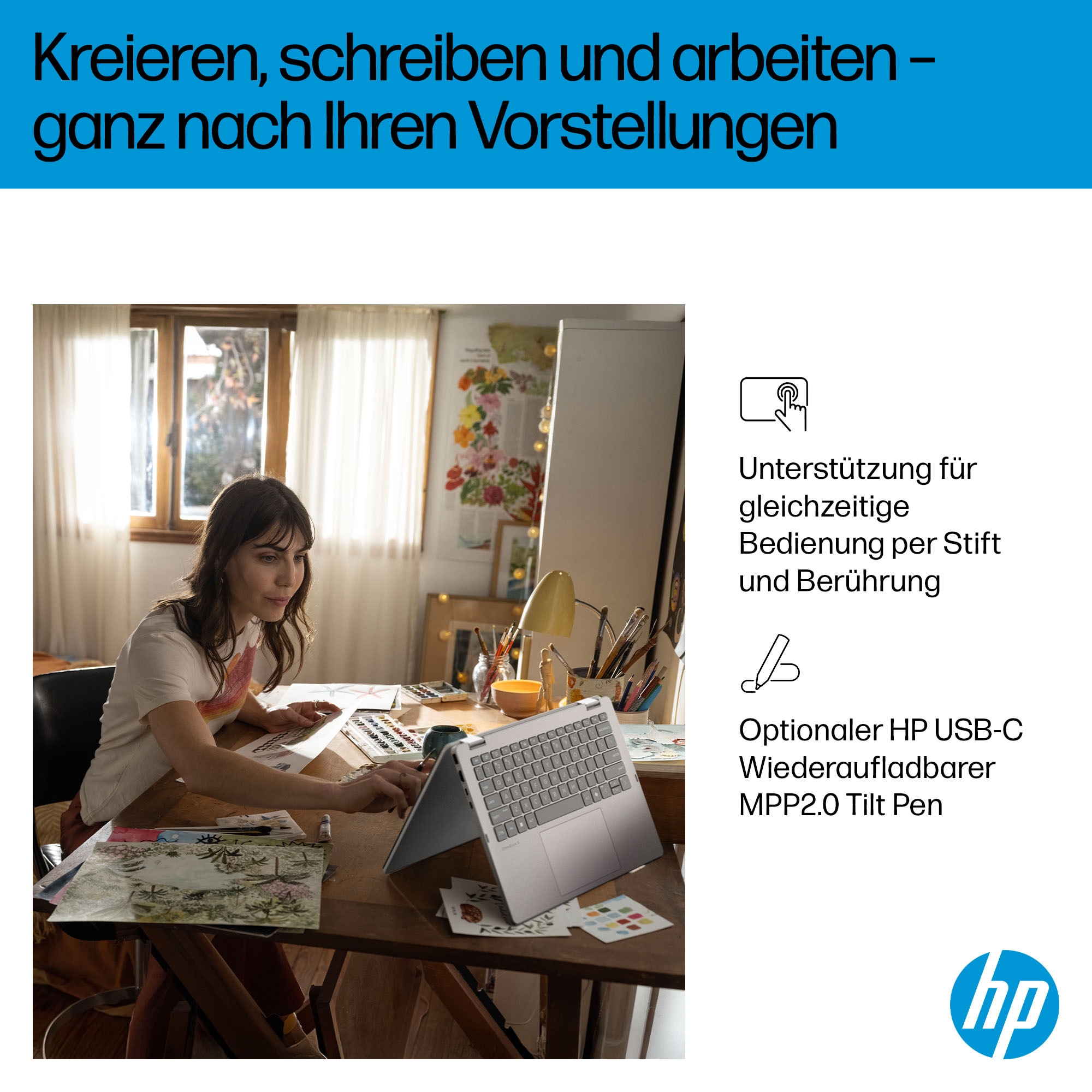 HP Convertible Notebook »OmniBook 5 Flip 14-fp0250ngx« 35,56 cm / 14 ″ Intel Core 5 Intel Graphics 256 GB SSD