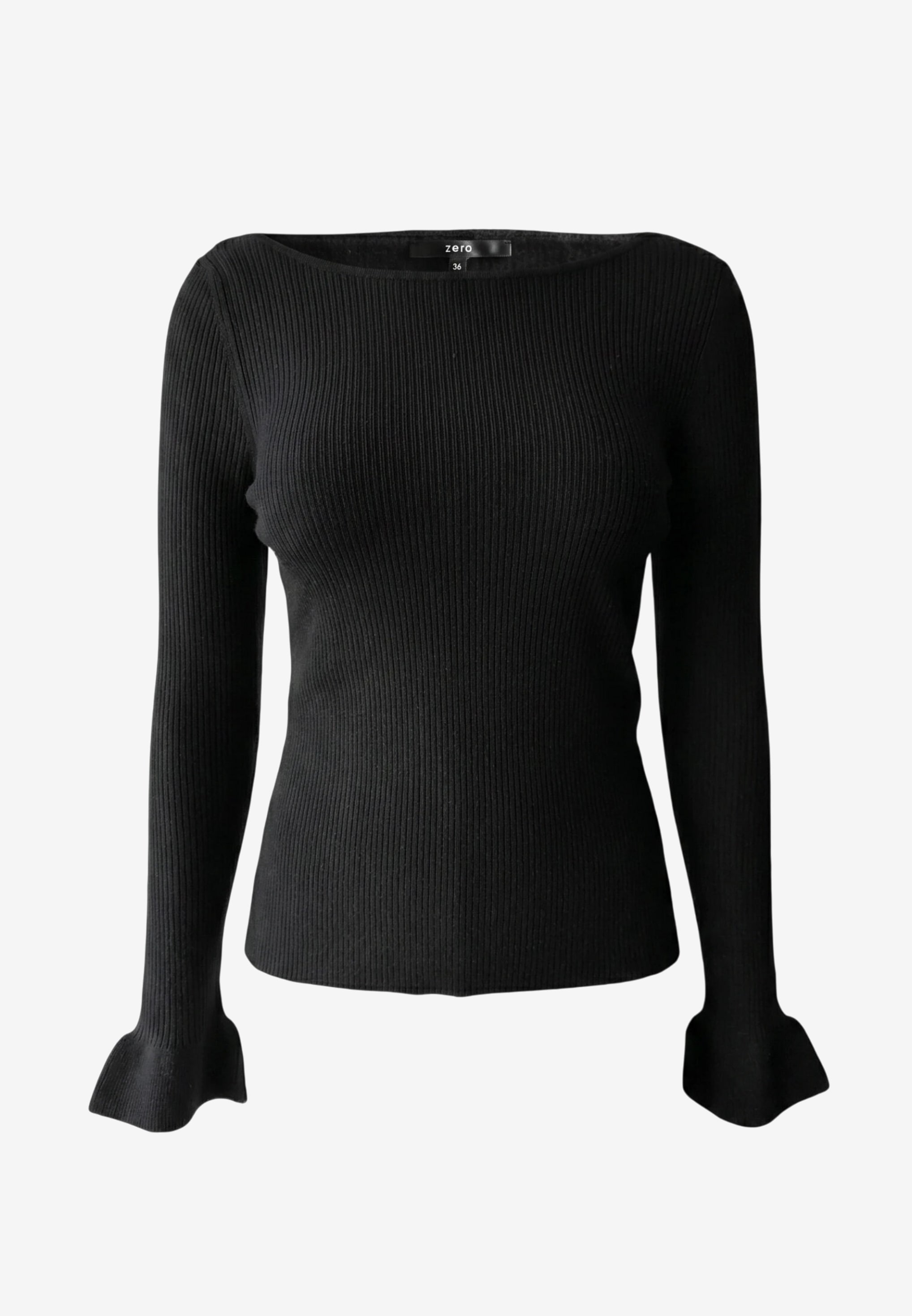 Zero Strickpullover mit U-Boot-Ausschnitt und Tulpen-Ärmeln