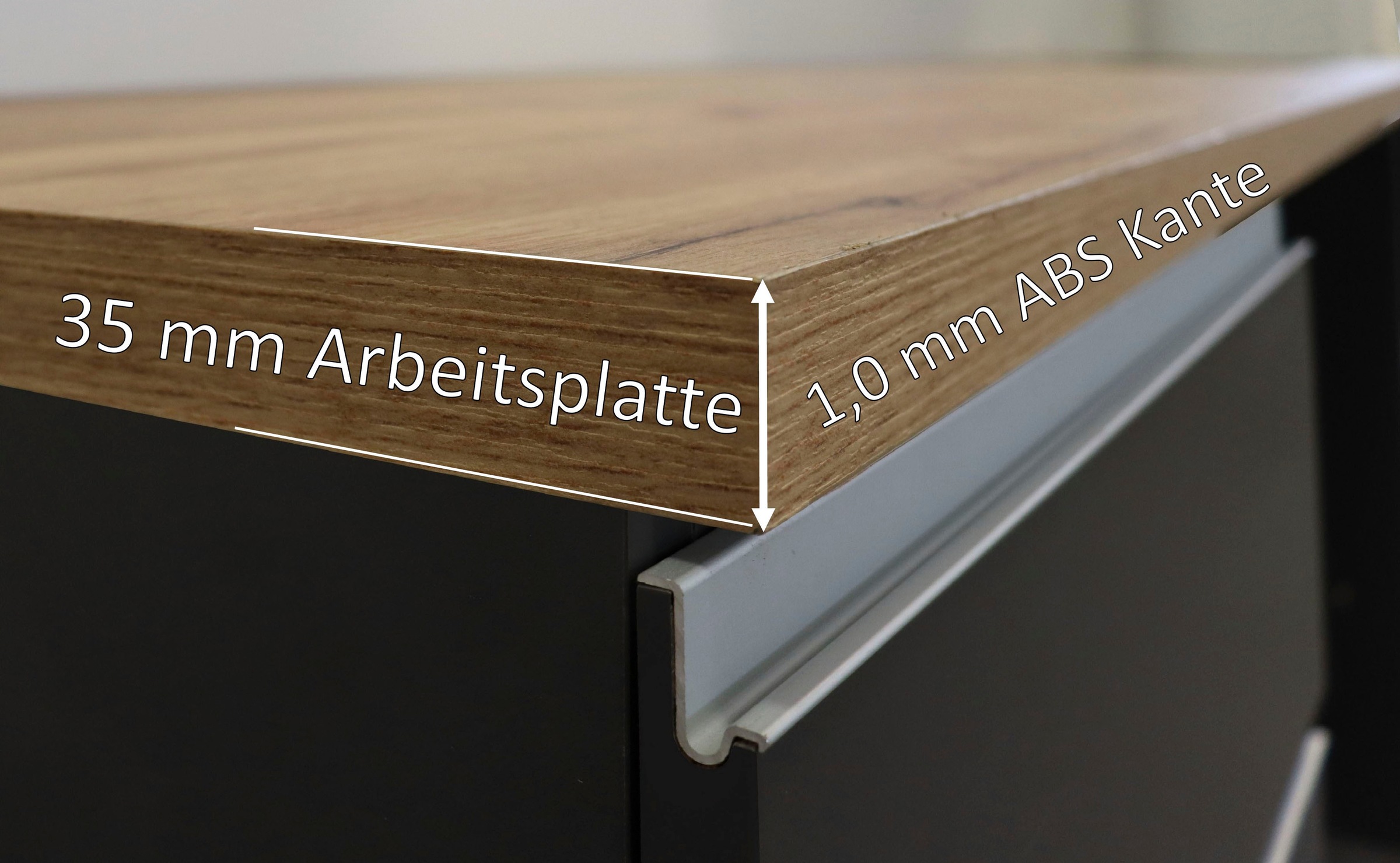 KOCHSTATION Küchenzeile »KS-Sole«, Breite 256 cm, Hängeregal, Geschirrabtropfschrank, ohne E-Geräte