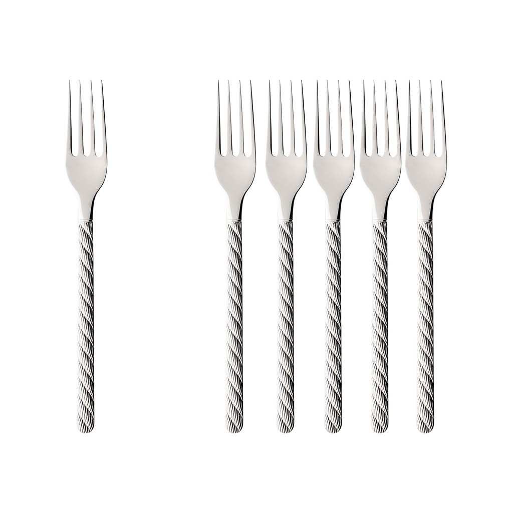 Villeroy & Boch Tafelgabel "Tafelgabel Montauk 210 mm 6er Set silber" Spülmaschinenfest
