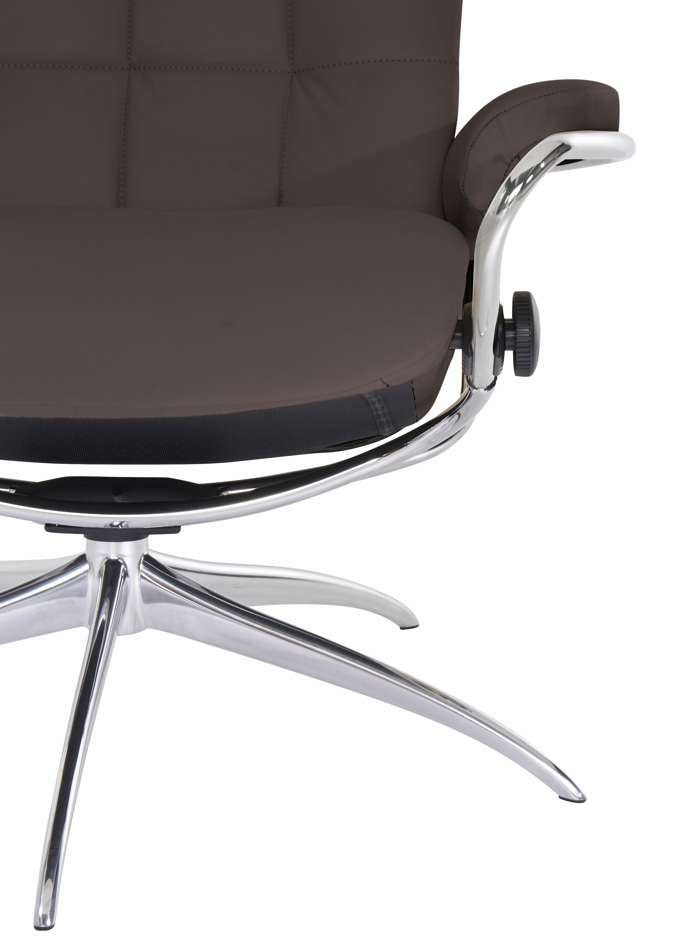 Stressless® Relaxsessel »London«, (Set, Relaxsessel mit Hocker), mit Hocker, High Back, mit Star Base, Gestell Chrom