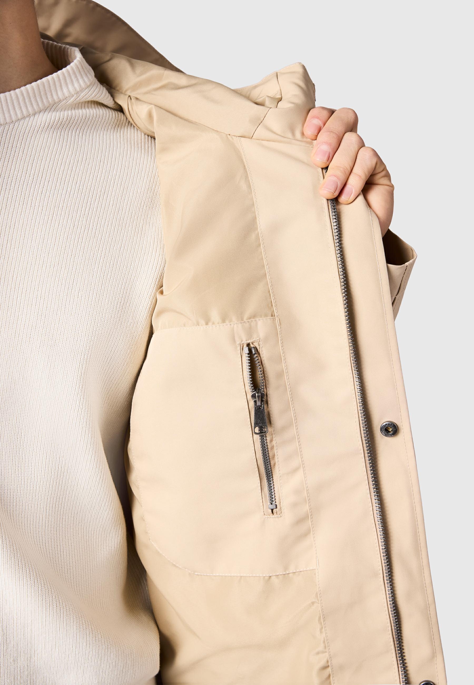 Ragwear Funktionsmantel »Mr Them Long Light YOUMODO« Funktioneller Übergangsmantel mit Kapuze
