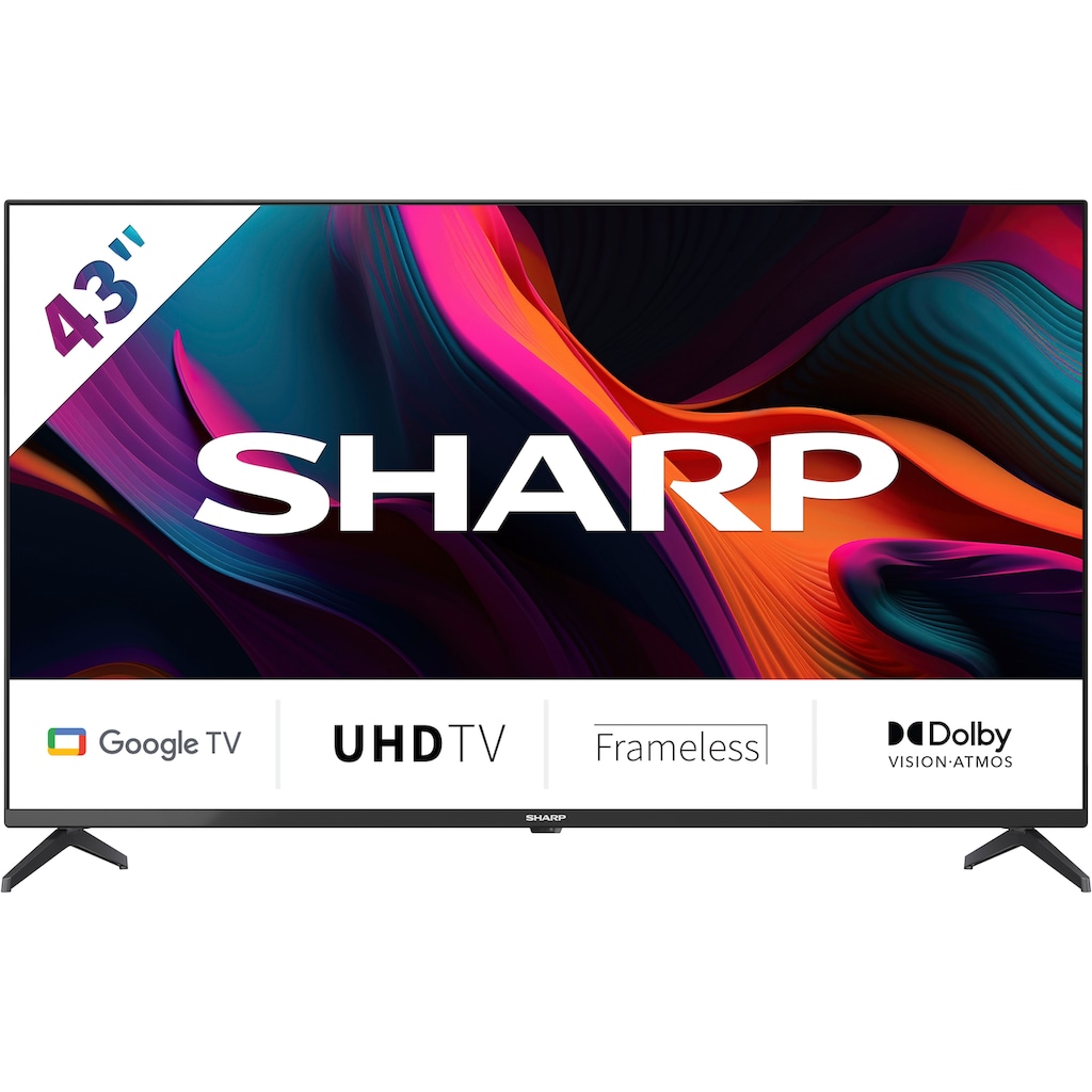 Sharp LED-Fernseher »SHARP 43GL4260E Google TV 108 cm (43 Zoll) 4K Ultra HD Google TV«, 108 cm/43 Zoll, 4K Ultra HD, Google TV-Smart-TV