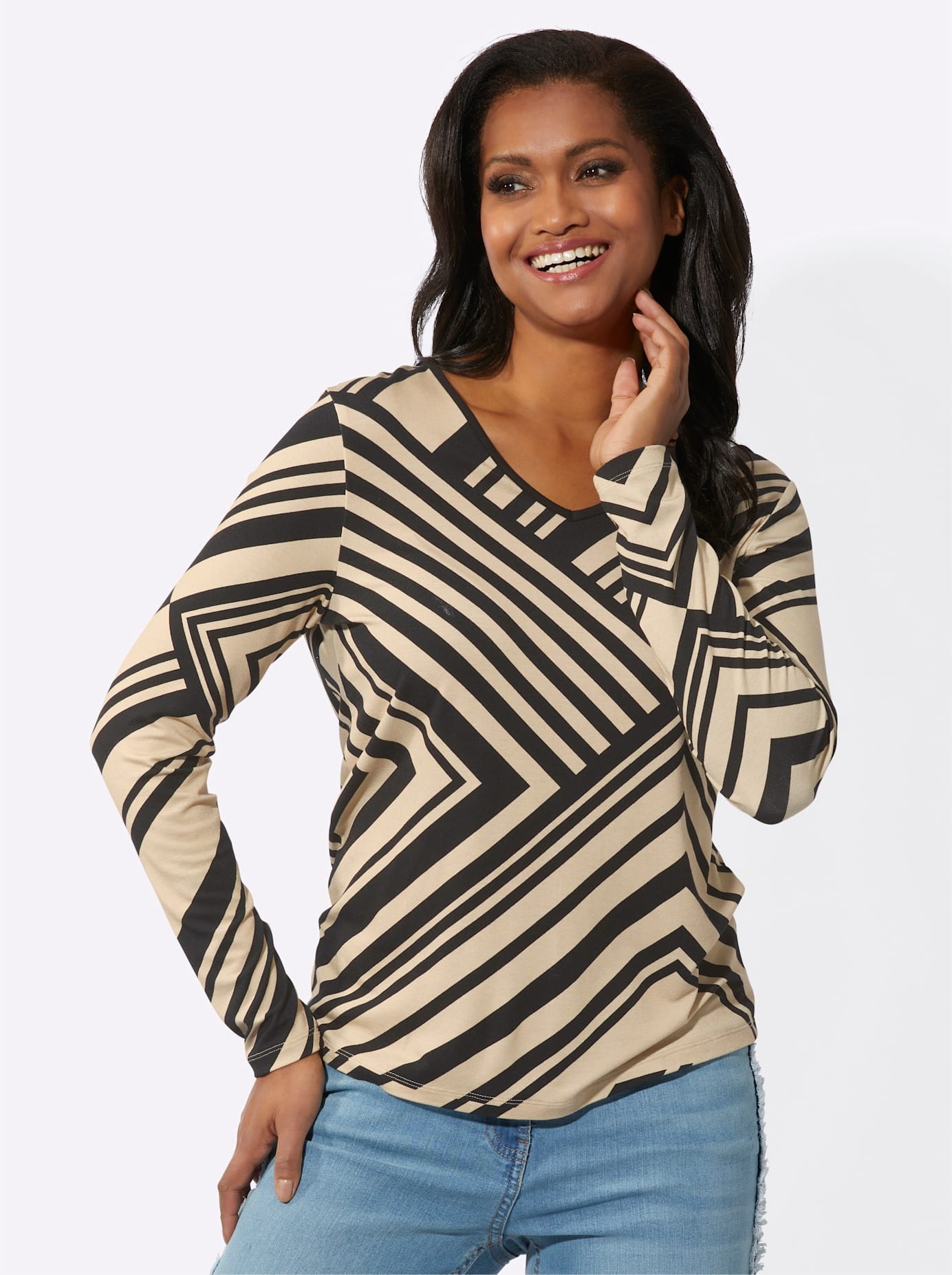 Inspirationen Langarmshirt »Druck-Shirt«, (1 tlg.)