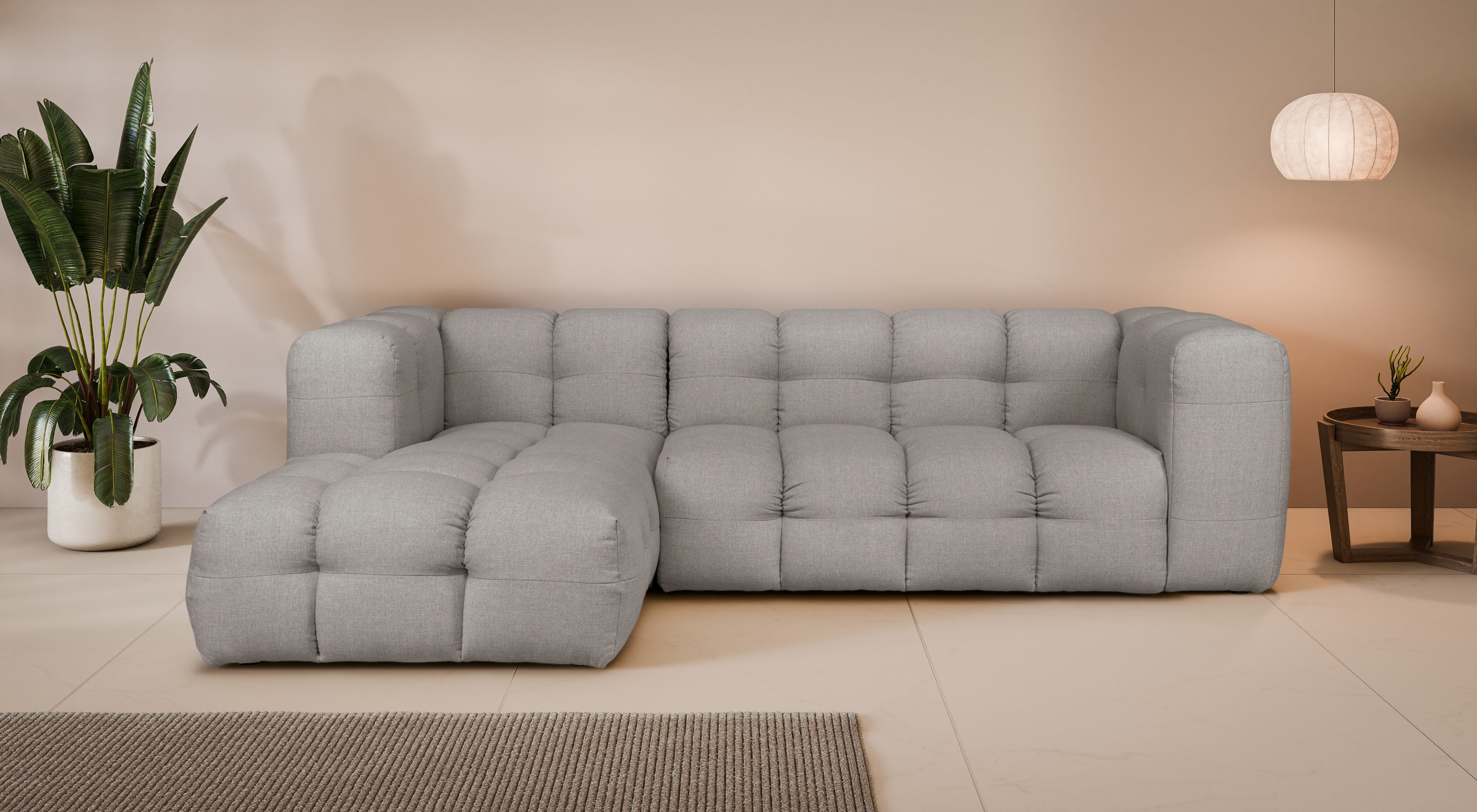 LeGer Home by Lena Gercke Ecksofa "TALISHA L-Form Designersofa, moderne Steppung, B/T/H: 276/178/75 cm" aufwendig gepolstert, hoher Sitzkomfort
