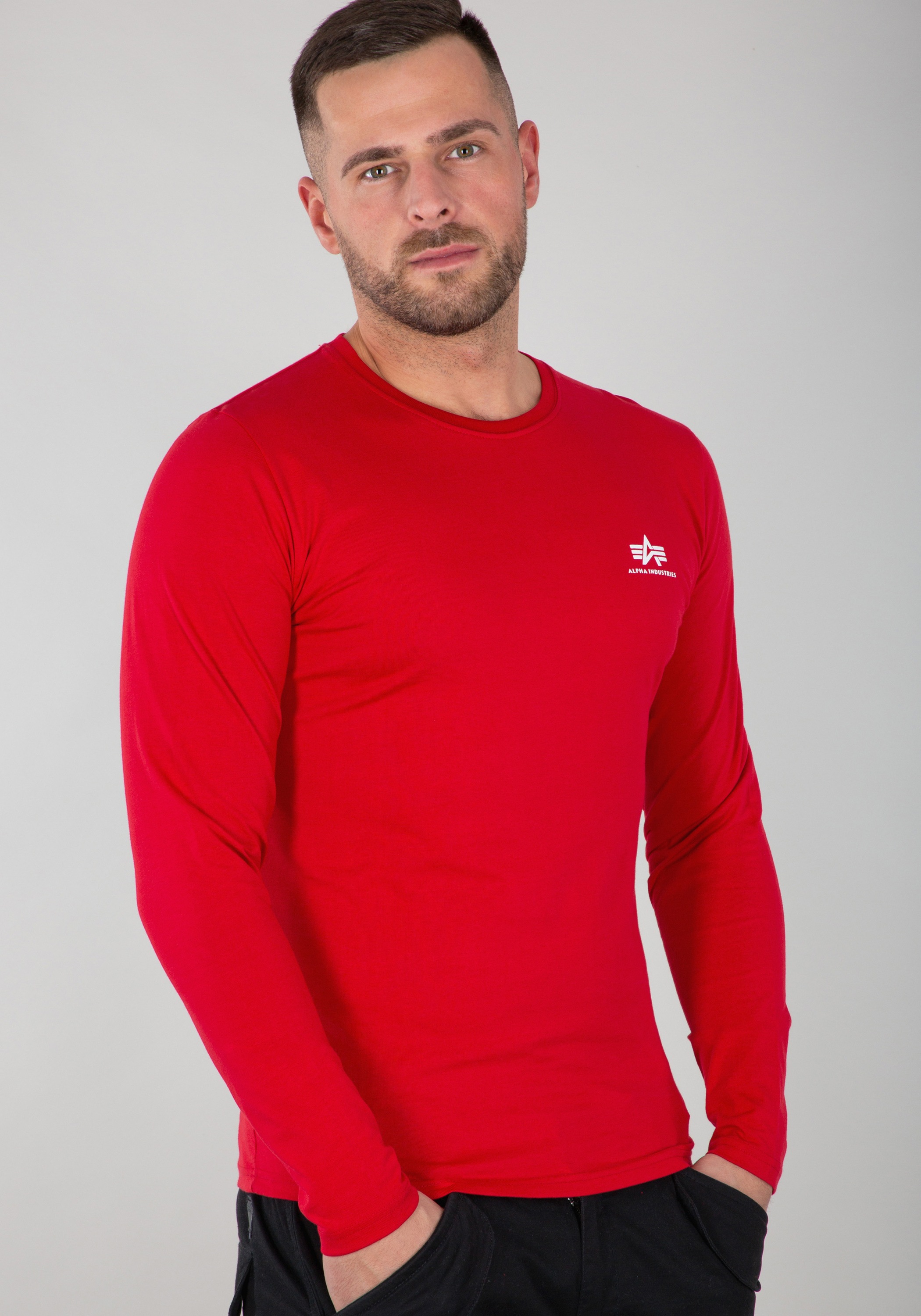 Thumbnail - Alpha Industries Longsleeve "Back Print Heavy LS"