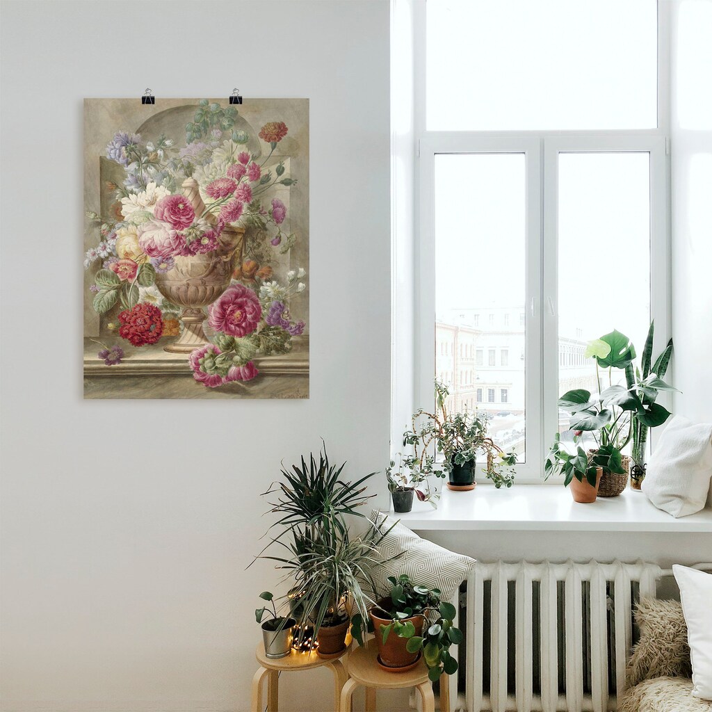 Artland Wandbild »Vase mit Blumen.«, Arrangements, (1 St.)